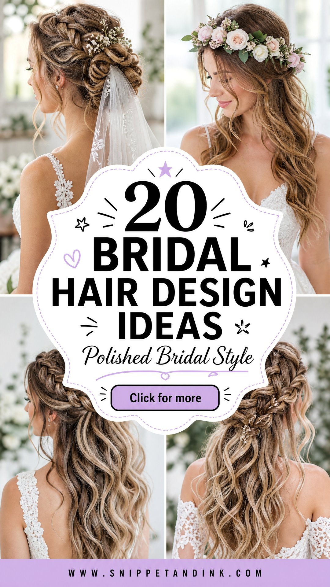 20 Bridal Hair Design Ideas for a Polished Wedding Look - 20 Bridal Hair Design Ideas for a Polished Wedding Look