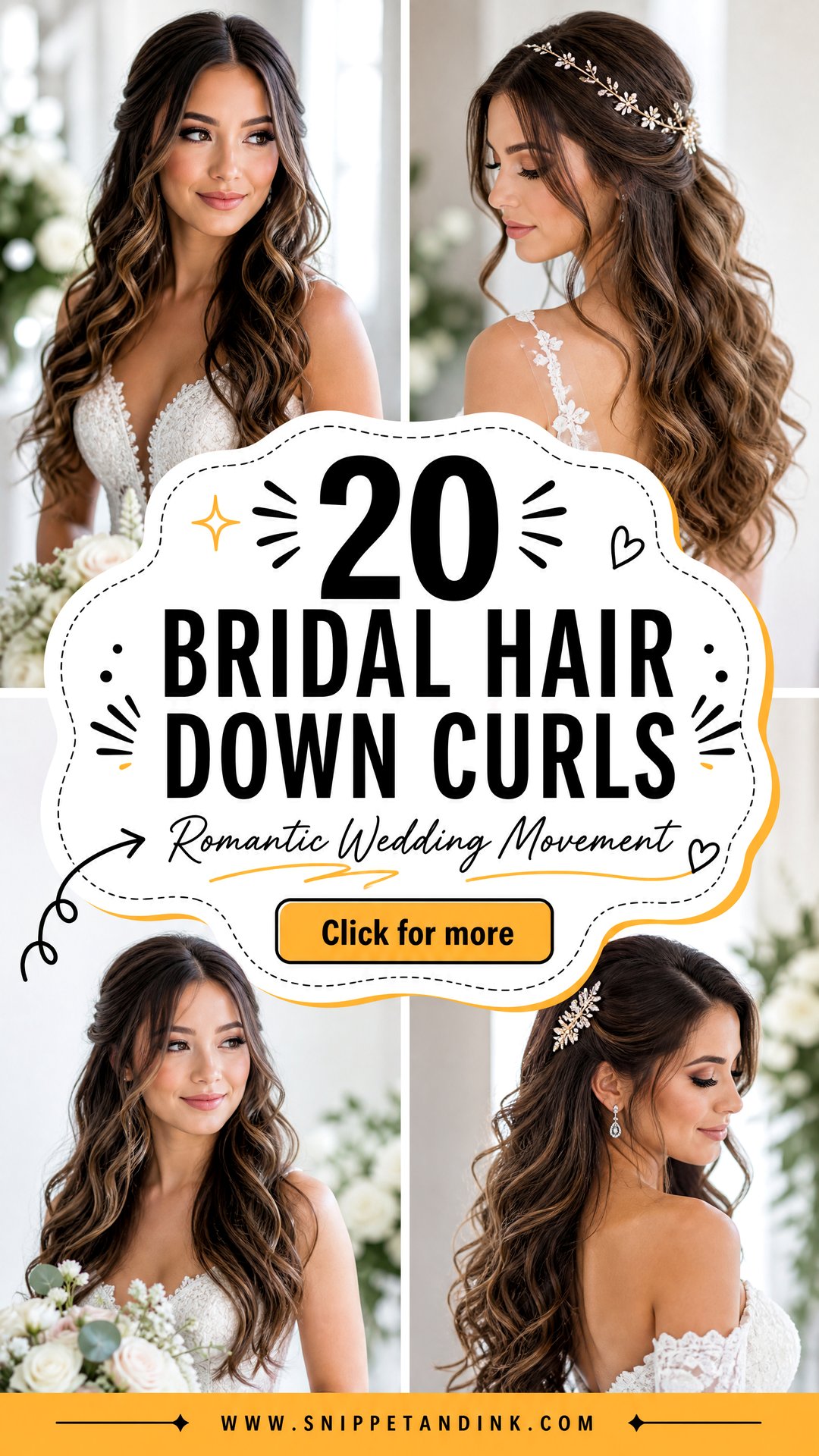 20 Bridal Hair Down Curls for Romantic Wedding Movement - 20 Bridal Hair Down Curls for Romantic Wedding Movement