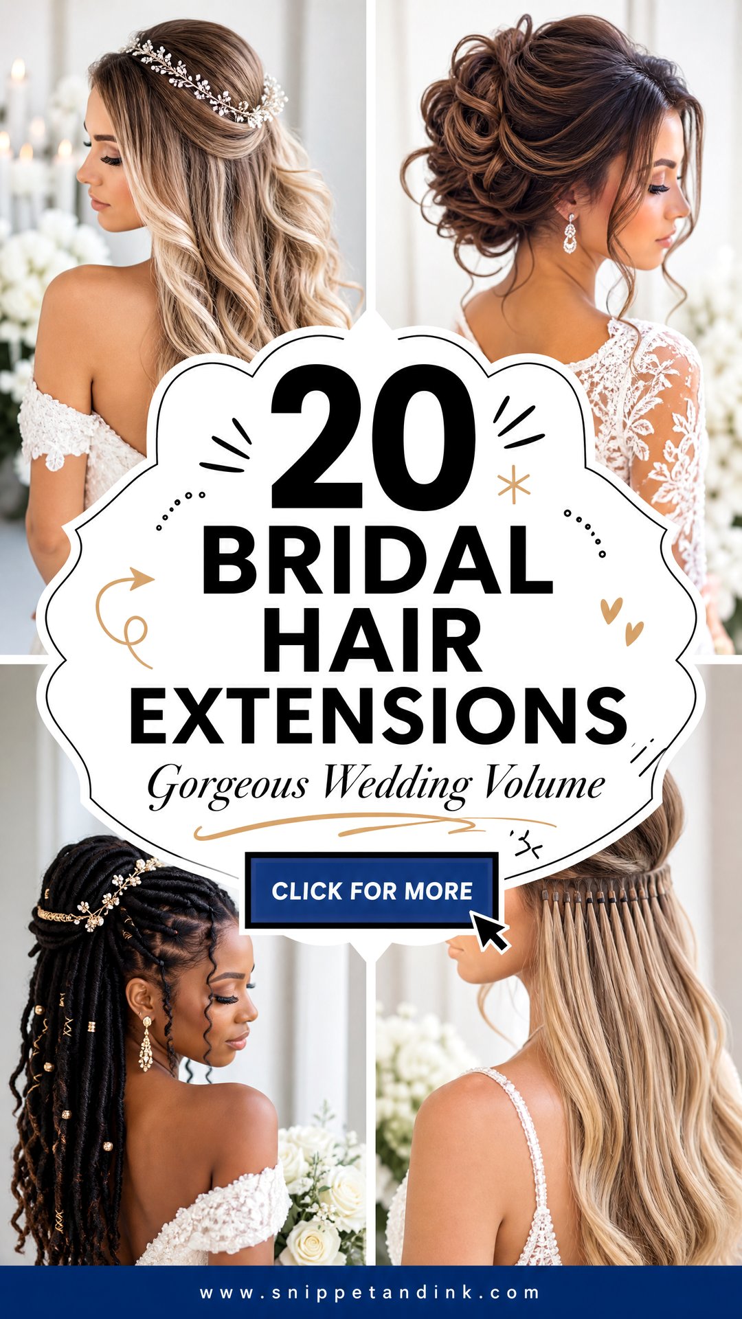 20 Bridal Hair Extensions for Gorgeous Wedding Volume - 20 Bridal Hair Extensions for Gorgeous Wedding Volume