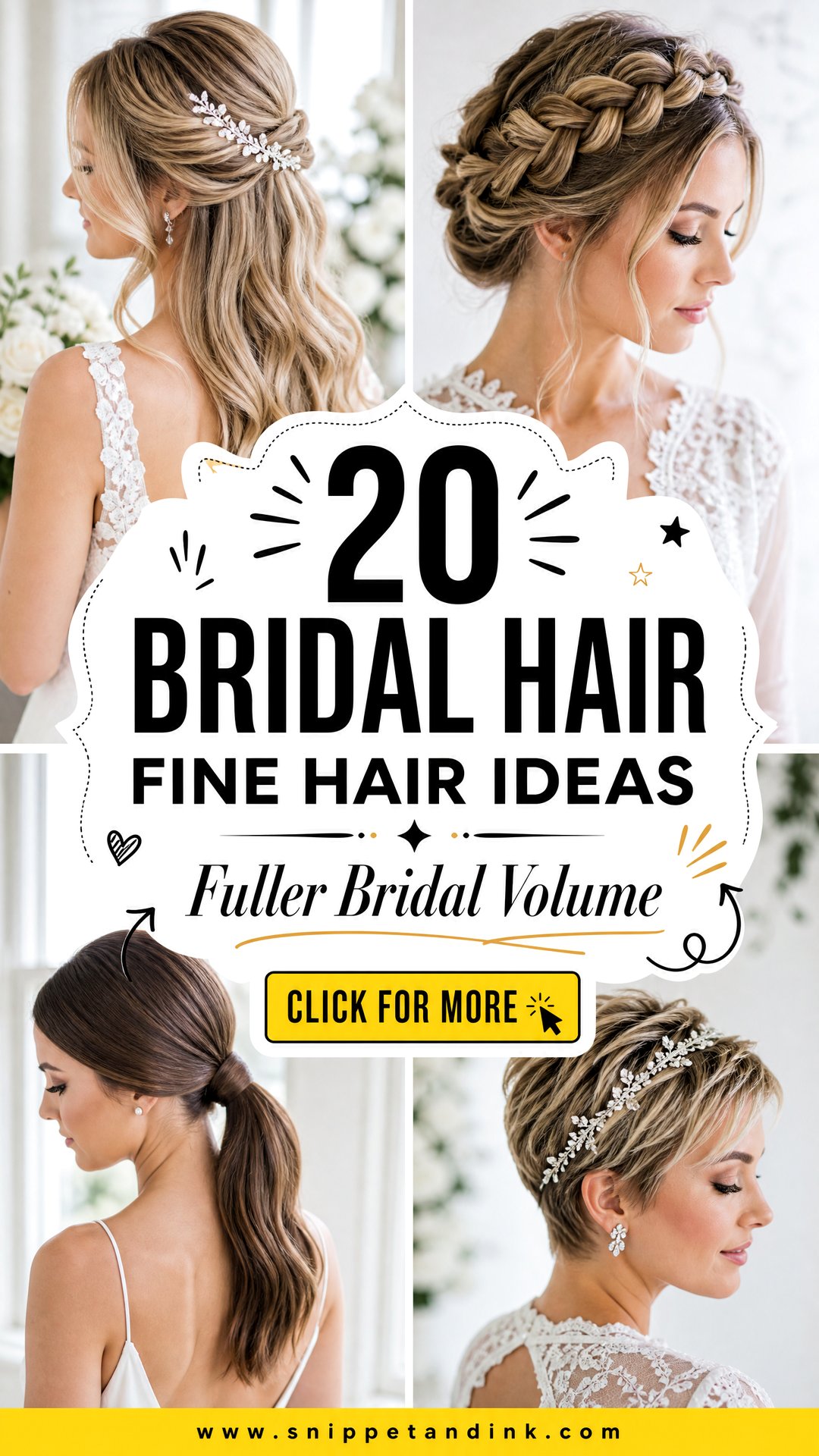 20 Bridal Hair Fine Hair Ideas for Fuller Bridal Volume - 20 Bridal Hair Fine Hair Ideas for Fuller Bridal Volume