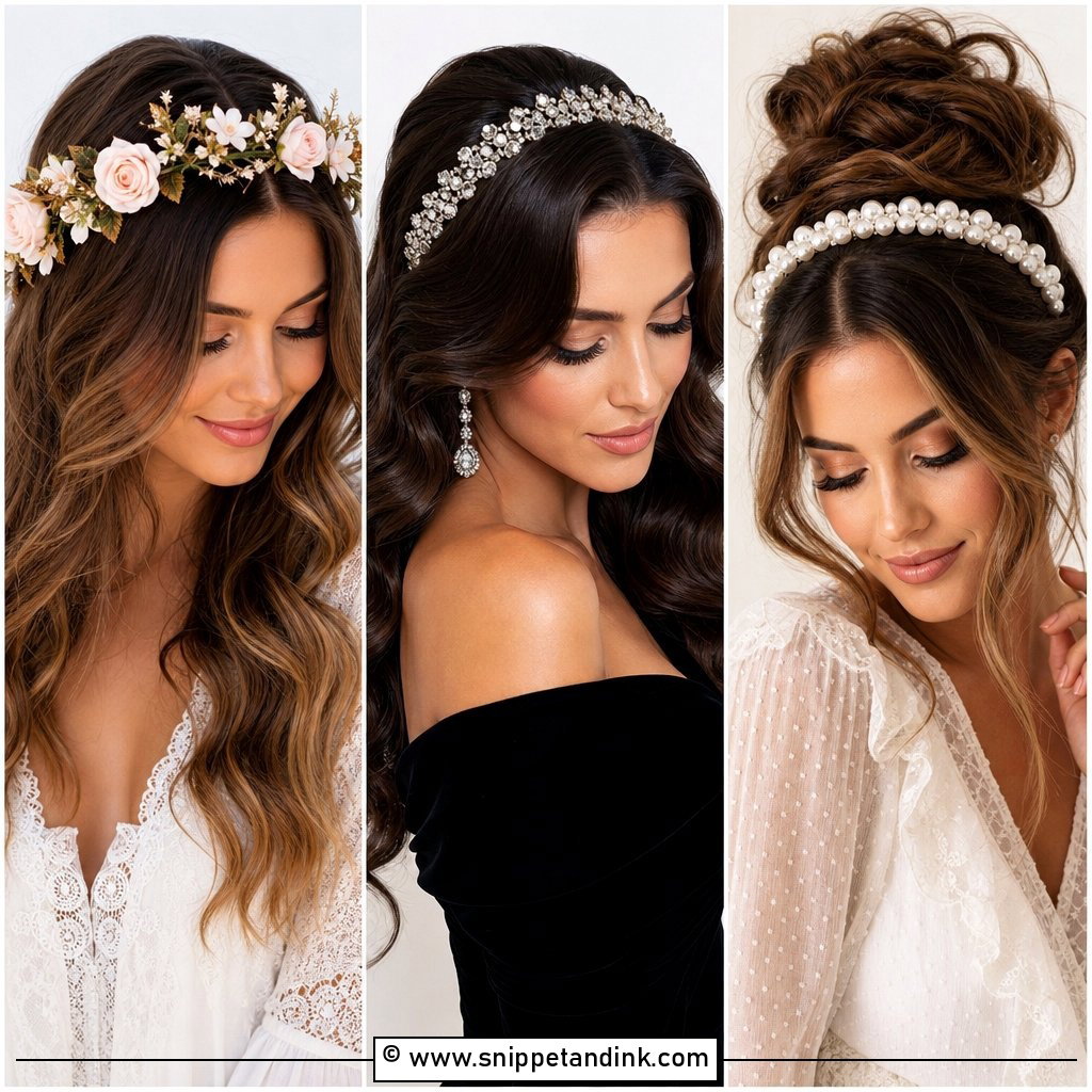 20 Bridal Hair Headband Ideas for Elegant Bridal Style