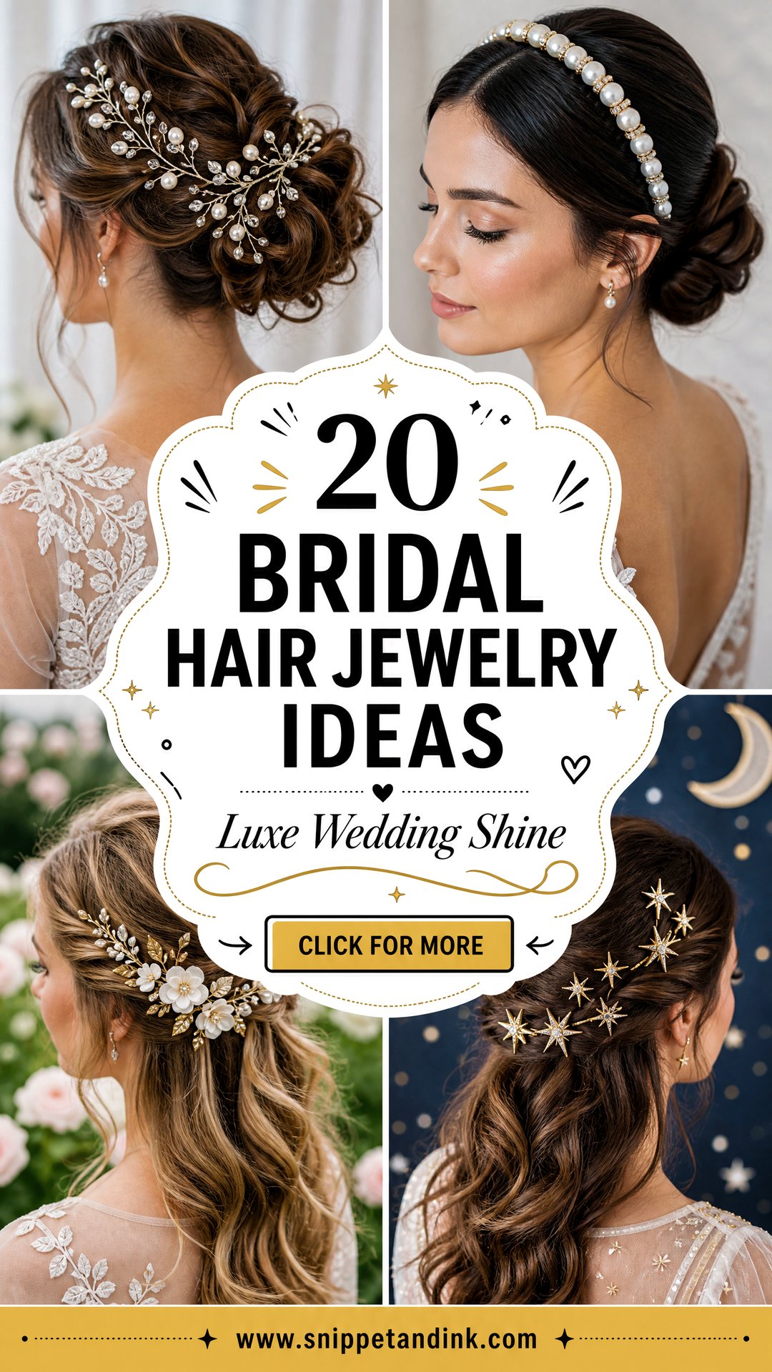 20 Bridal Hair Jewelry Ideas for Luxe Wedding Shine - 20 Bridal Hair Jewelry Ideas for Luxe Wedding Shine