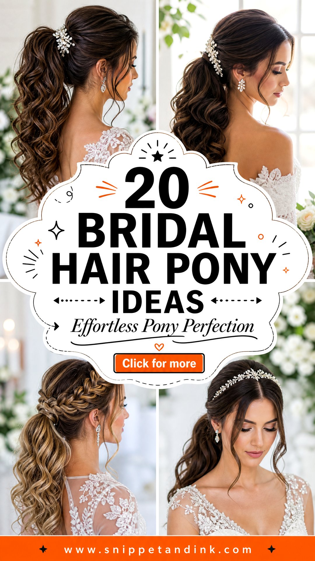 20 Bridal Hair Pony Ideas for Effortless Wedding Style - 20 Bridal Hair Pony Ideas for Effortless Wedding Style