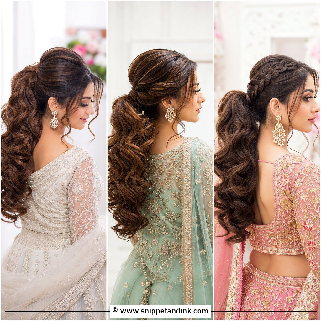 20 Bridal Hair Pony Ideas for Effortless Wedding Style