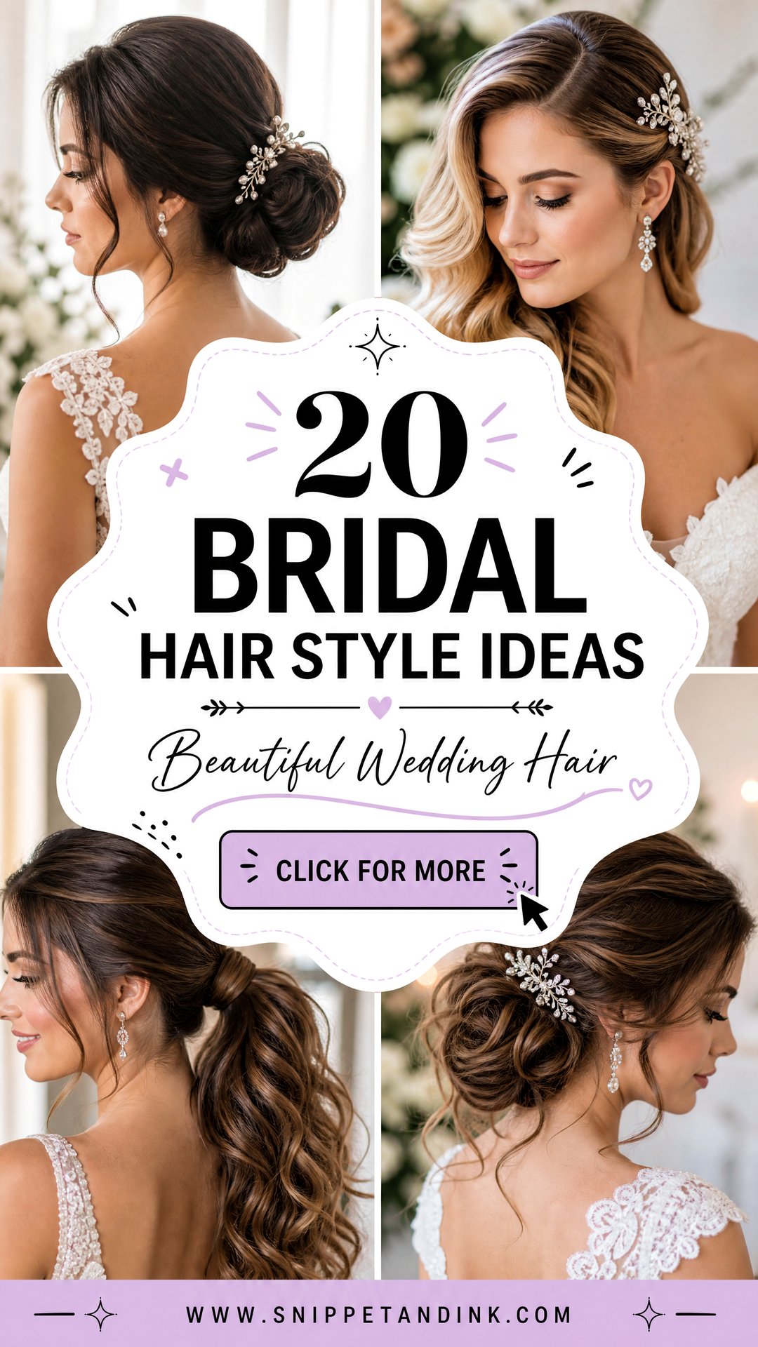 20 Bridal Hair Style Ideas for a Beautiful Wedding Look - 20 Bridal Hair Style Ideas for a Beautiful Wedding Look