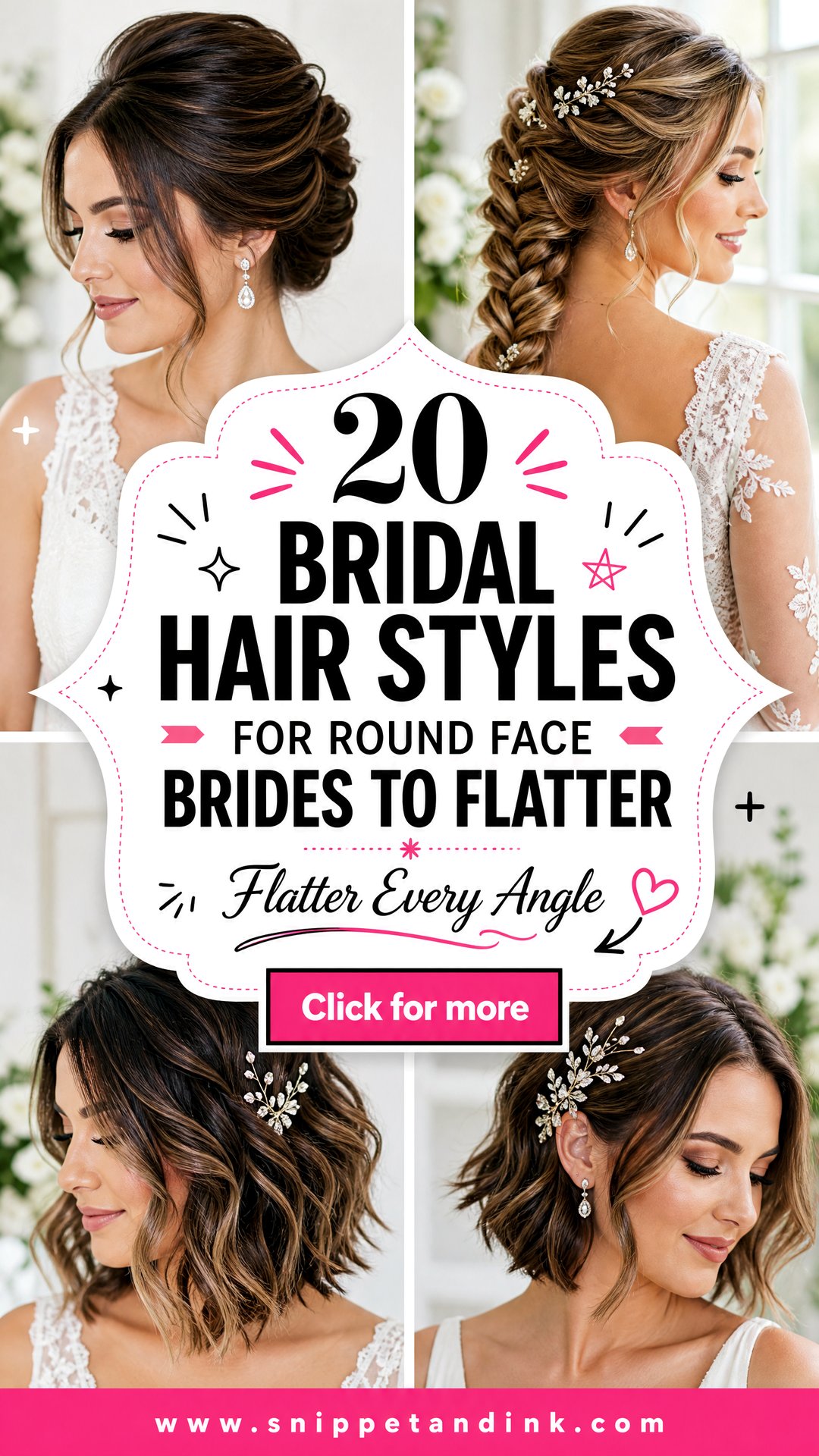 20 Bridal Hair Styles for Round Face Brides to Flatter - 20 Bridal Hair Styles for Round Face Brides to Flatter