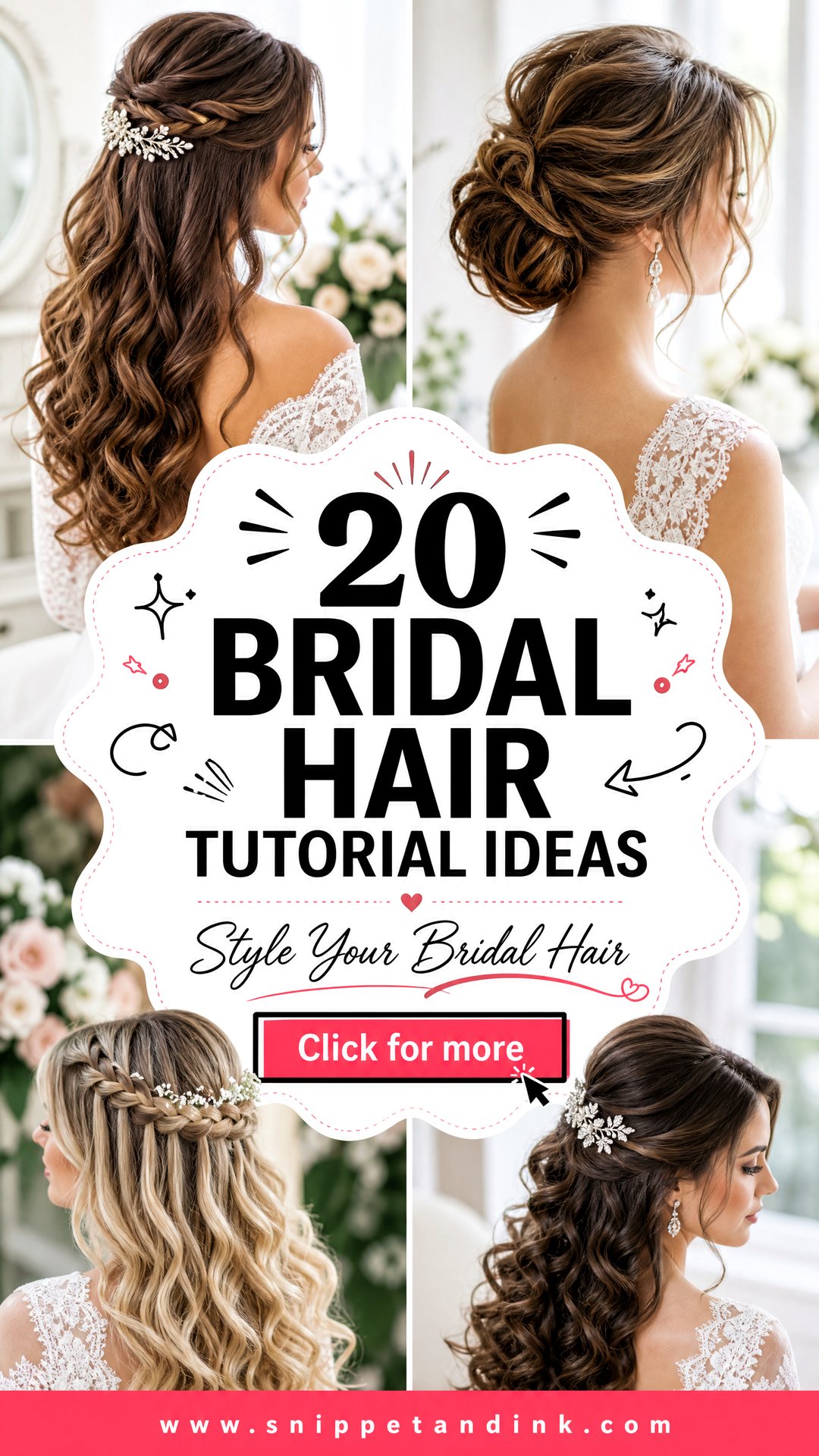 20 Bridal Hair Tutorial Ideas for Easy Wedding Styling - 20 Bridal Hair Tutorial Ideas for Easy Wedding Styling