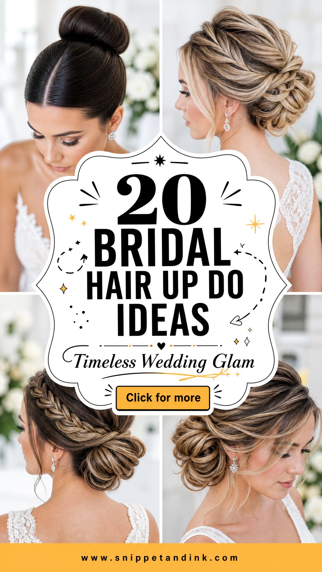 20 Bridal Hair Up Do Ideas for Timeless Wedding Glam - 20 Bridal Hair Up Do Ideas for Timeless Wedding Glam