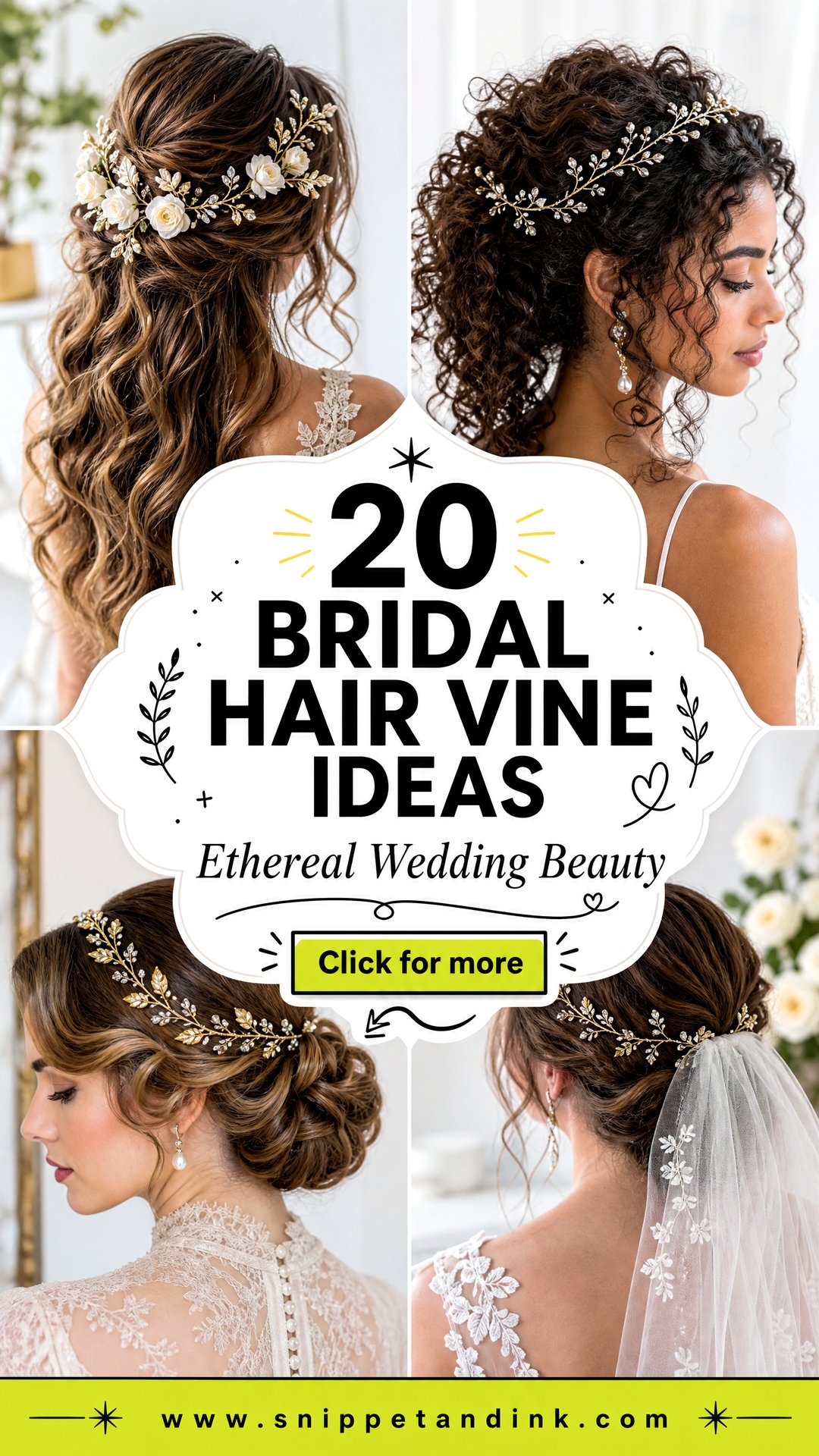 20 Bridal Hair Vine Ideas for Ethereal Wedding Beauty - 20 Bridal Hair Vine Ideas for Ethereal Wedding Beauty