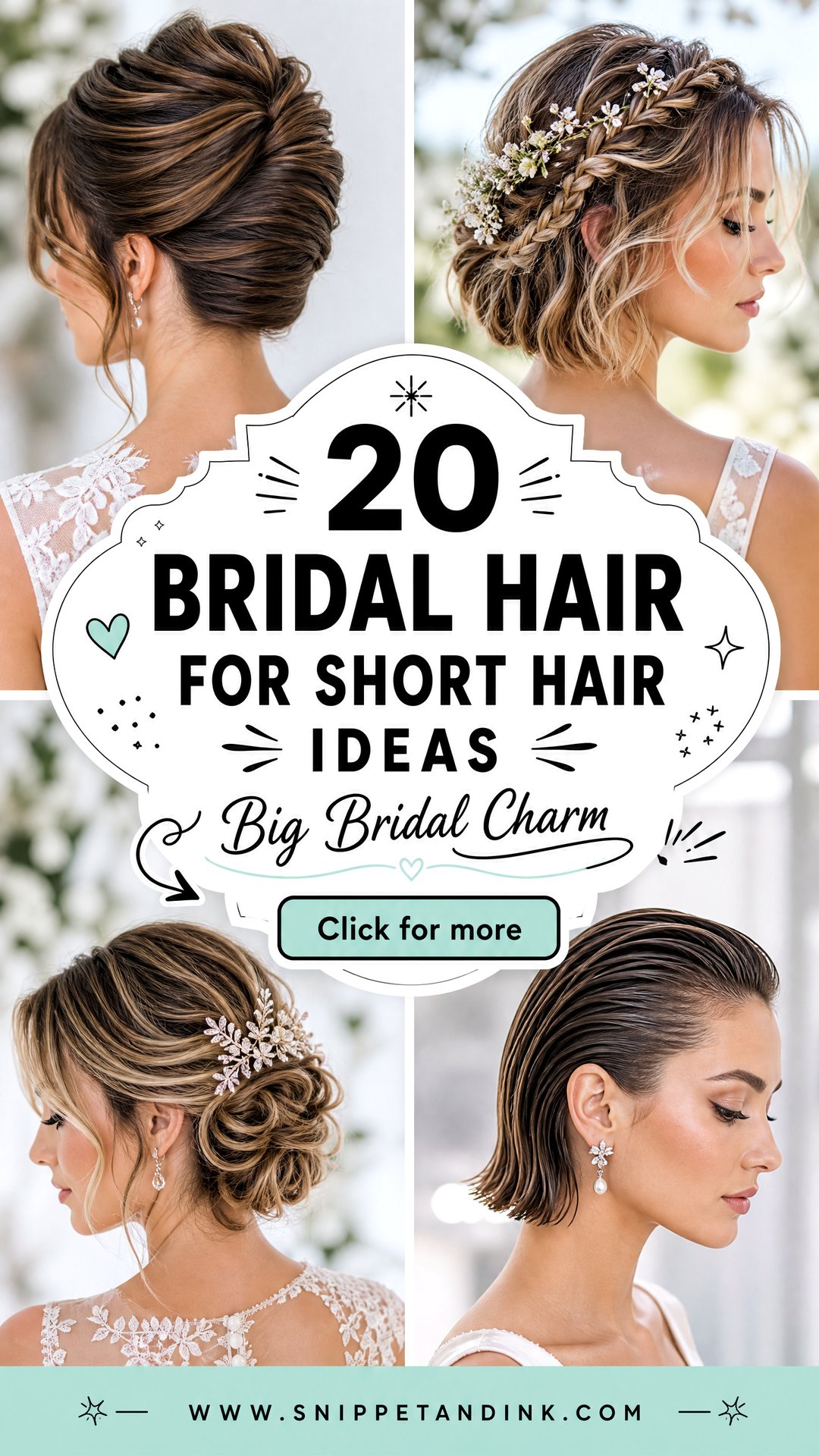 20 Bridal Hair for Short Hair Ideas With Big Bridal Charm - 20 Bridal Hair for Short Hair Ideas With Big Bridal Charm
