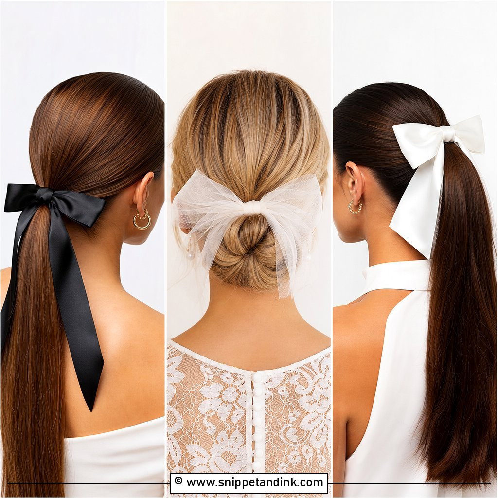 20 Bridal Hair with Bow Ideas for Sweet Wedding Charm