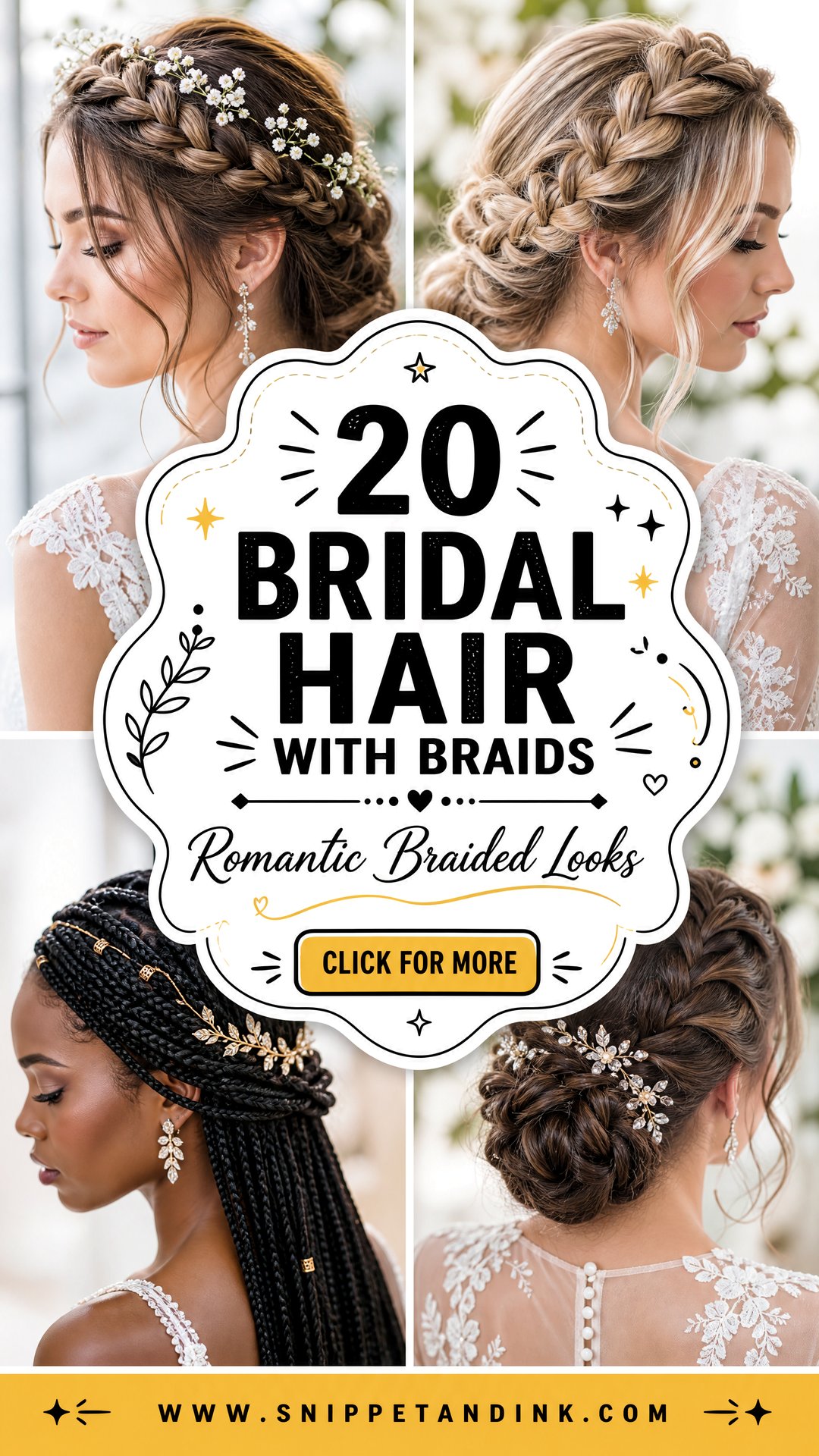 20 Bridal Hair with Braids for a Romantic Wedding Look - 20 Bridal Hair with Braids for a Romantic Wedding Look