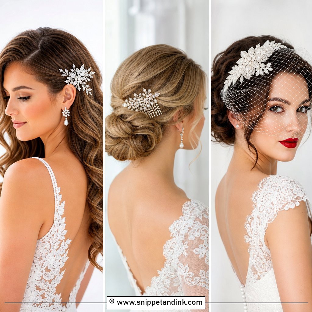 20 Bridal Hair with Headpiece Ideas for Elegant Brides