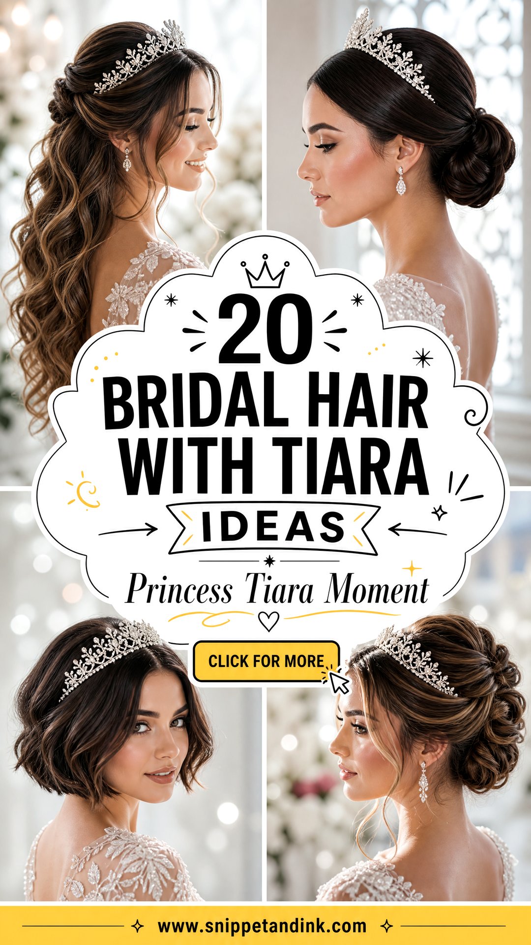20 Bridal Hair with Tiara Ideas for a Princess Moment - 20 Bridal Hair with Tiara Ideas for a Princess Moment