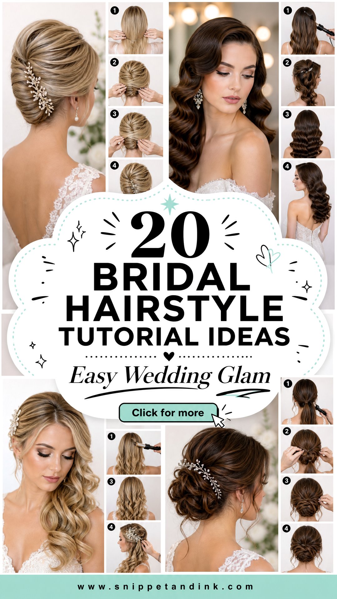 20 Bridal Hairstyle Tutorial Ideas for Easy Wedding Glam - 20 Bridal Hairstyle Tutorial Ideas for Easy Wedding Glam
