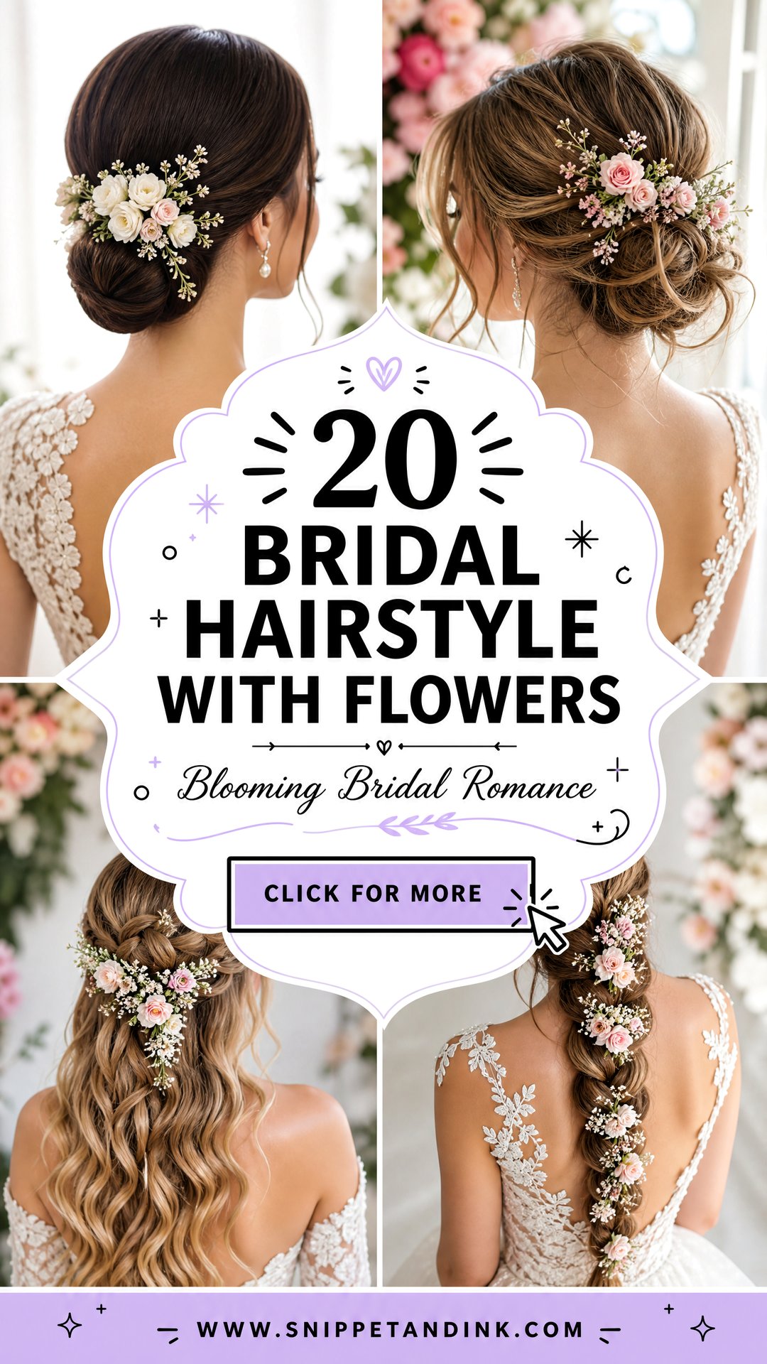 20 Bridal Hairstyle with Flowers Romantic Wedding Looks - 20 Bridal Hairstyle with Flowers: Romantic Wedding Looks
