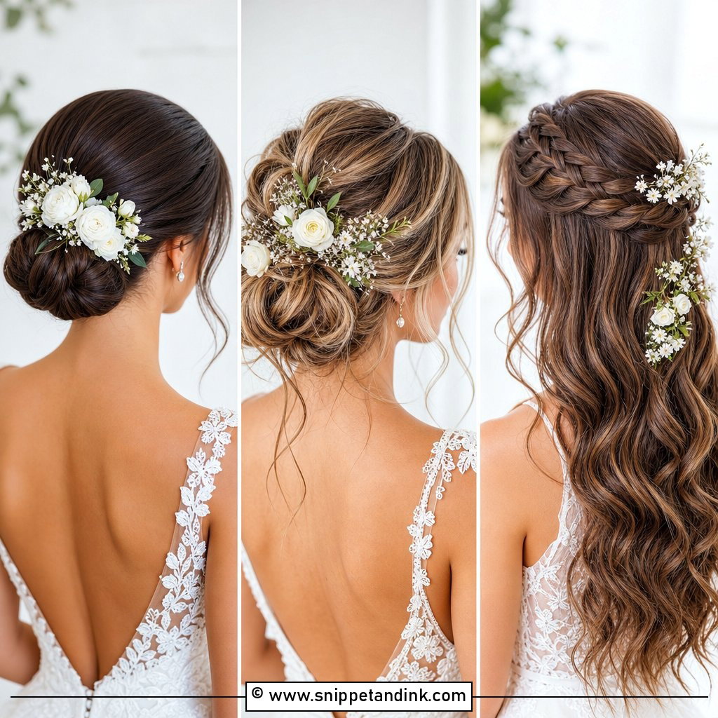 20 Bridal Hairstyle with Flowers Romantic Wedding Looks