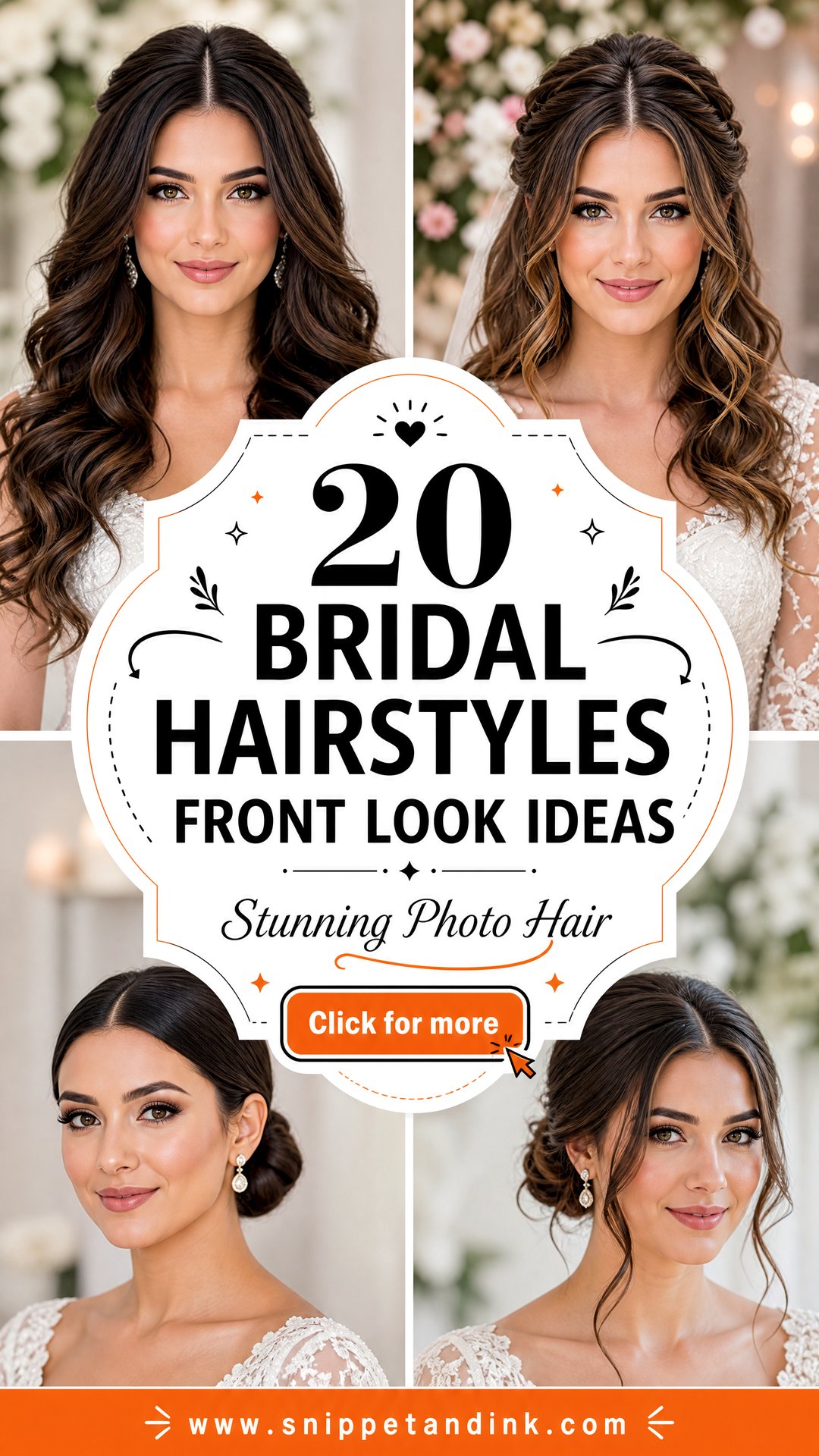20 Bridal Hairstyles Front Look Ideas for Stunning Photos - 20 Bridal Hairstyles Front Look Ideas for Stunning Photos