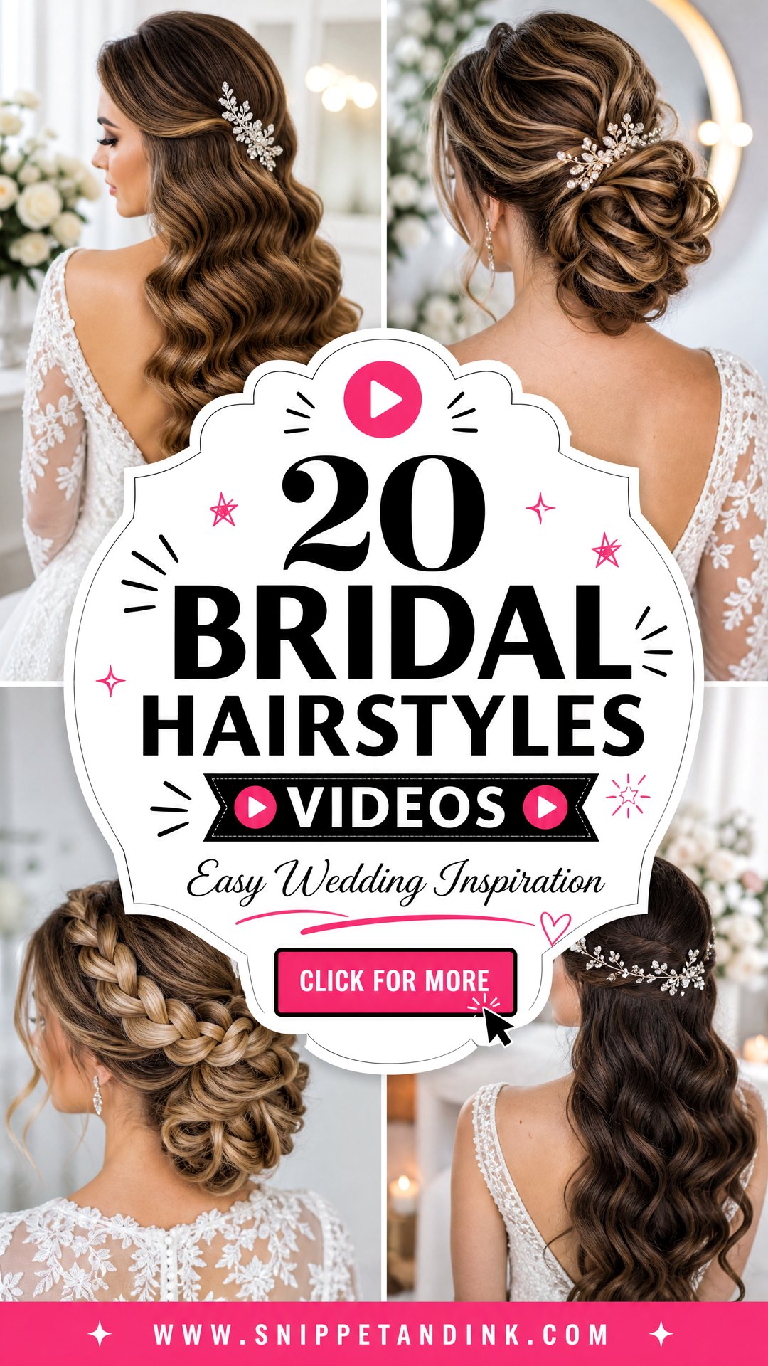 20 Bridal Hairstyles Videos for Easy Wedding Inspiration - 20 Bridal Hairstyles Videos for Easy Wedding Inspiration