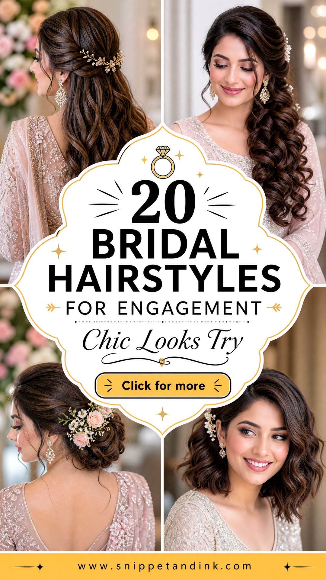 20 Bridal Hairstyles for Engagement Chic Looks to Try - 20 Bridal Hairstyles for Engagement: Chic Looks to Try