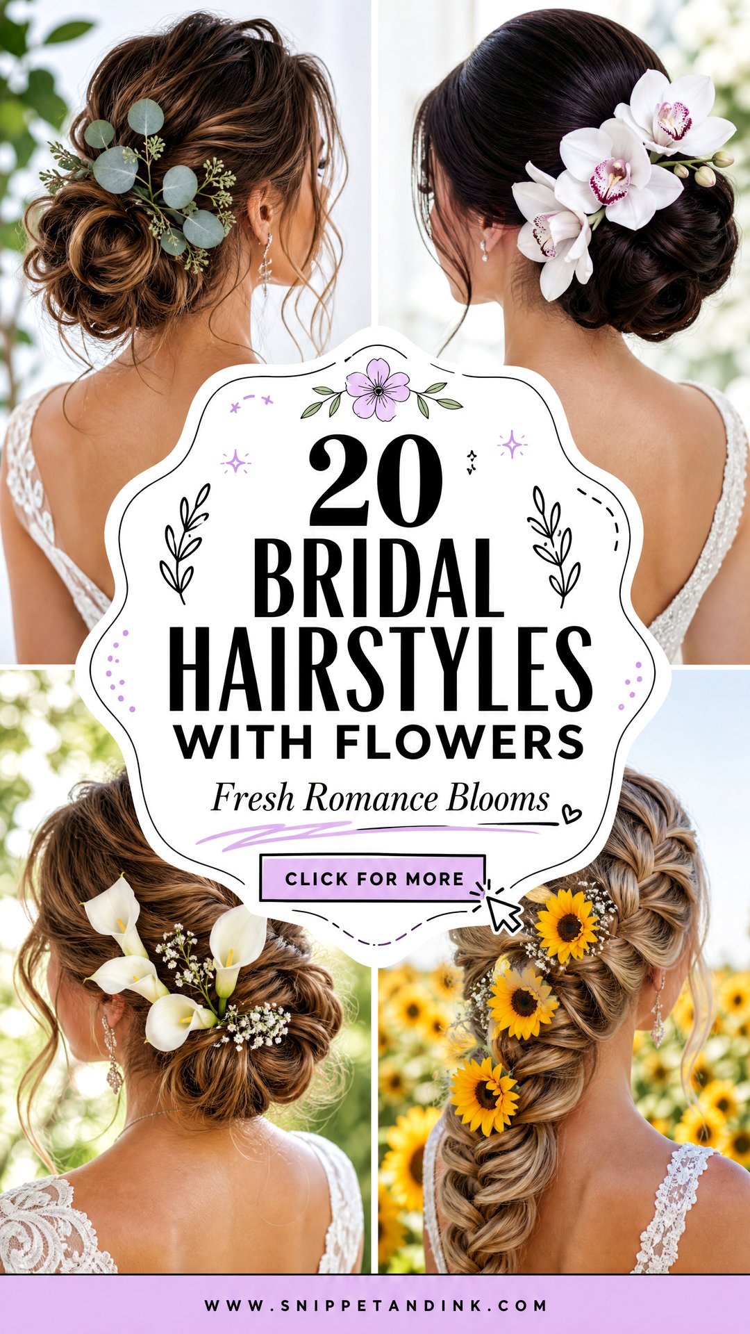 20 Bridal Hairstyles with Flowers for Fresh Romance - 20 Bridal Hairstyles with Flowers for Fresh Romance