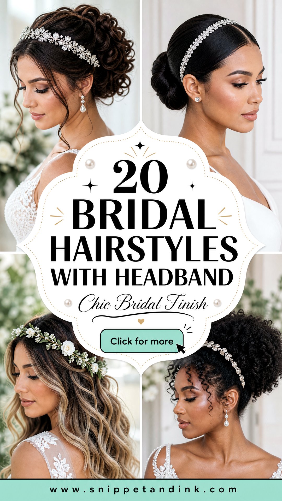 20 Bridal Hairstyles with Headband for Chic Brides - 20 Bridal Hairstyles with Headband for Chic Brides