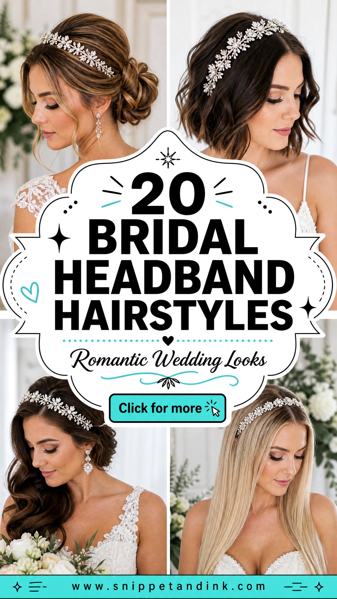 20 Bridal Headband Hairstyles for Romantic Wedding Looks - 20 Bridal Headband Hairstyles for Romantic Wedding Looks