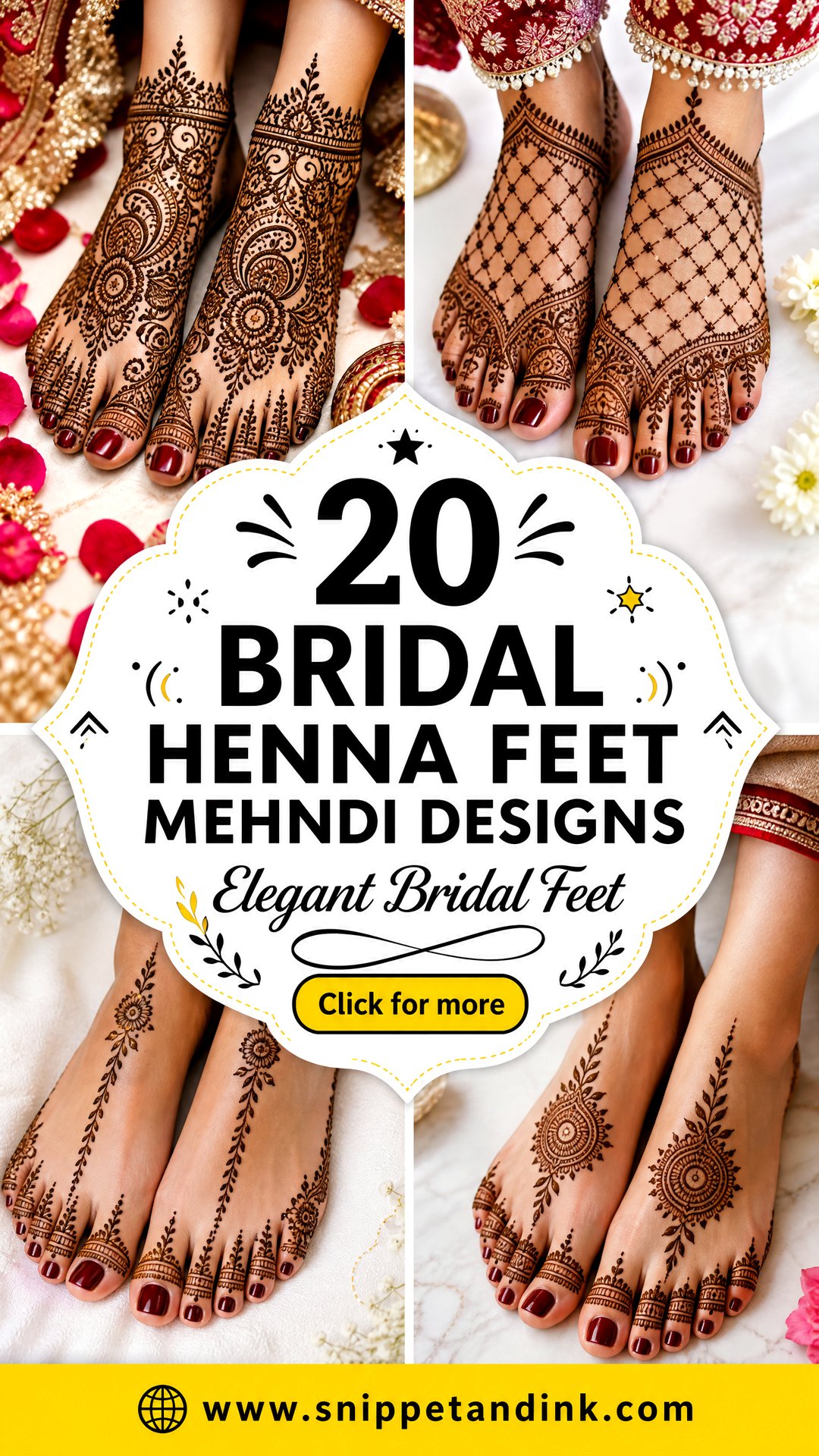 20 Bridal Henna Feet Mehndi Designs for Elegant Brides - 20 Bridal Henna Feet Mehndi Designs for Elegant Brides