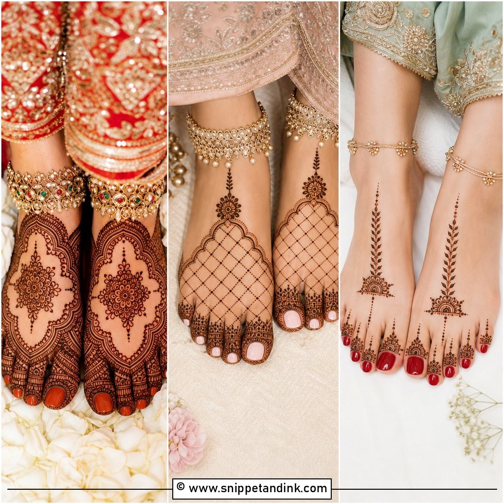 20 Bridal Henna Feet Mehndi Designs for Elegant Brides
