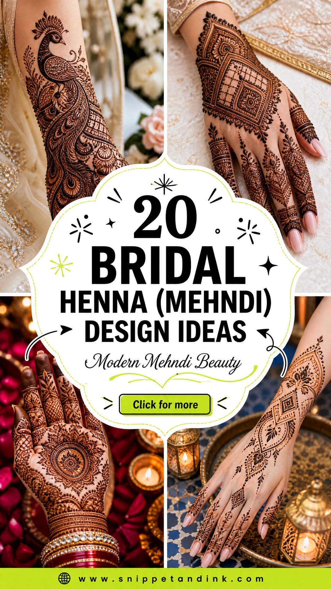 20 Bridal Henna Mehndi Design Ideas for Modern Brides - 20 Bridal Henna (Mehndi) Design Ideas for Modern Brides