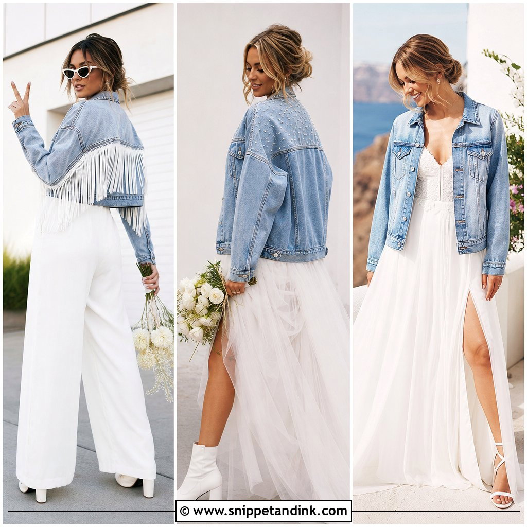 20 Bridal Jean Jacket Ideas for Chic Brides and Bridal Parties
