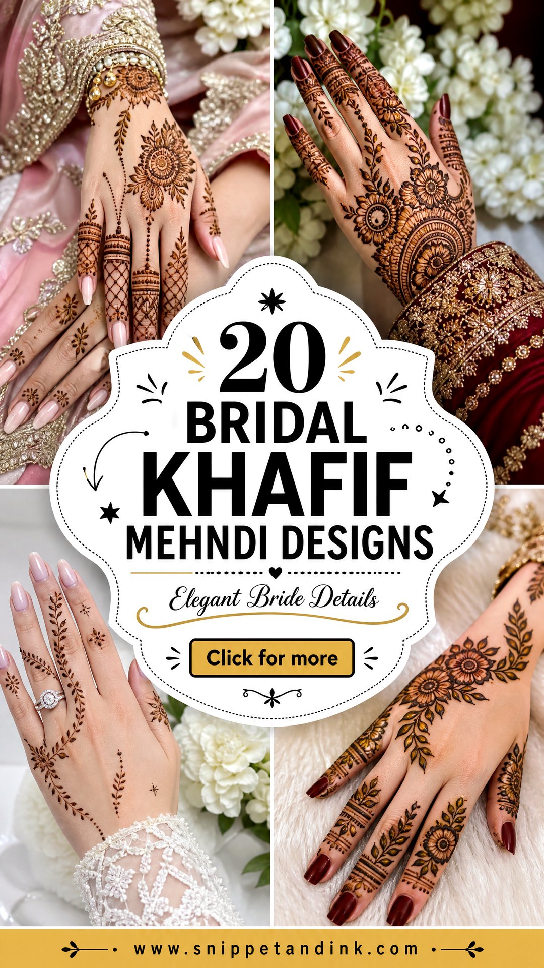 20 Bridal Khafif Mehndi Designs for Elegant Brides - 20 Bridal Khafif Mehndi Designs for Elegant Brides