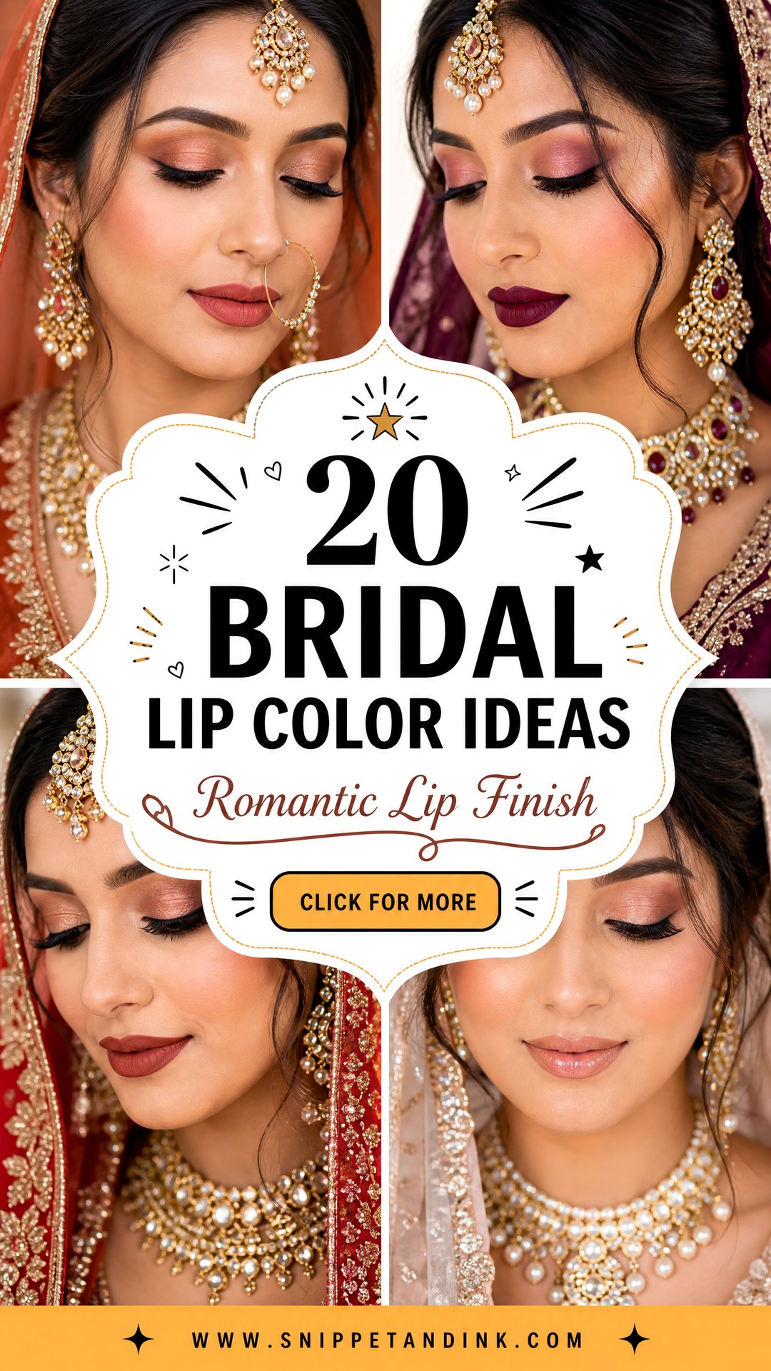 20 Bridal Lip Color Ideas for a Romantic Wedding Finish - 20 Bridal Lip Color Ideas for a Romantic Wedding Finish