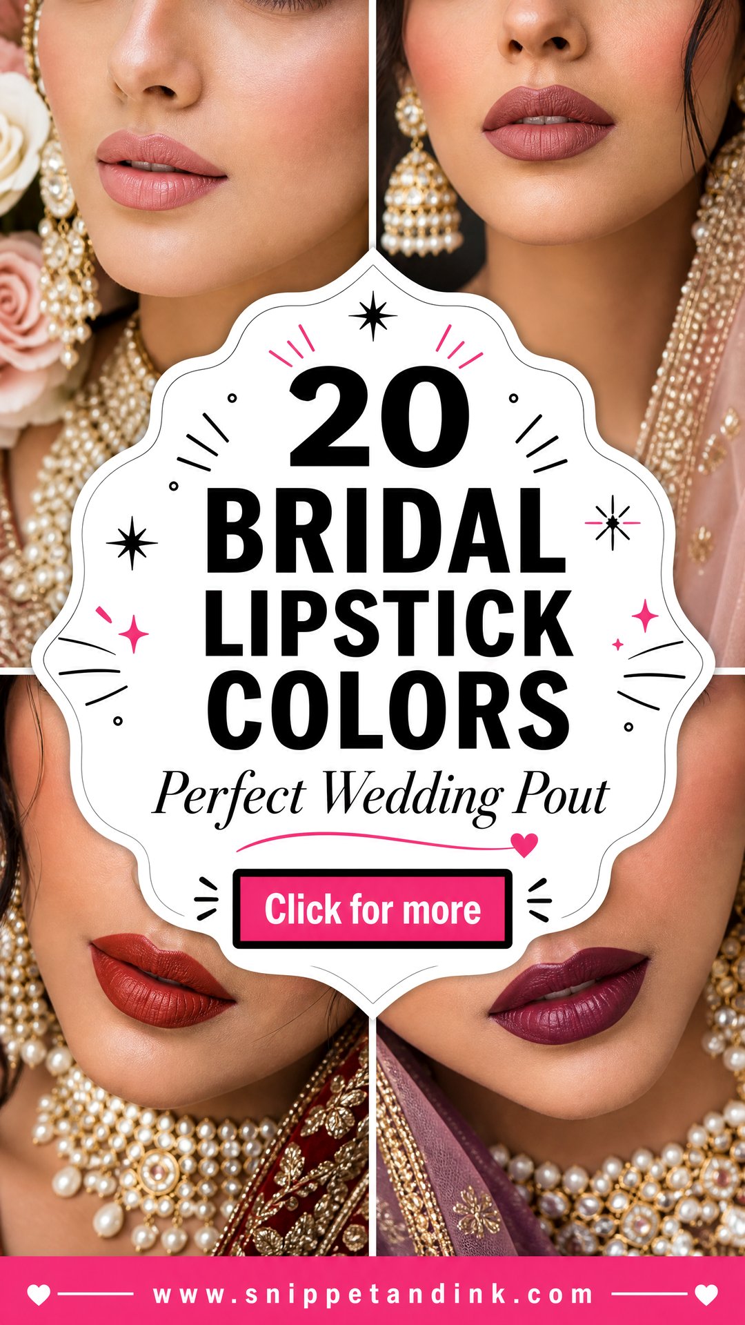 20 Bridal Lipstick Colors for a Perfect Wedding Pout - 20 Bridal Lipstick Colors for a Perfect Wedding Pout