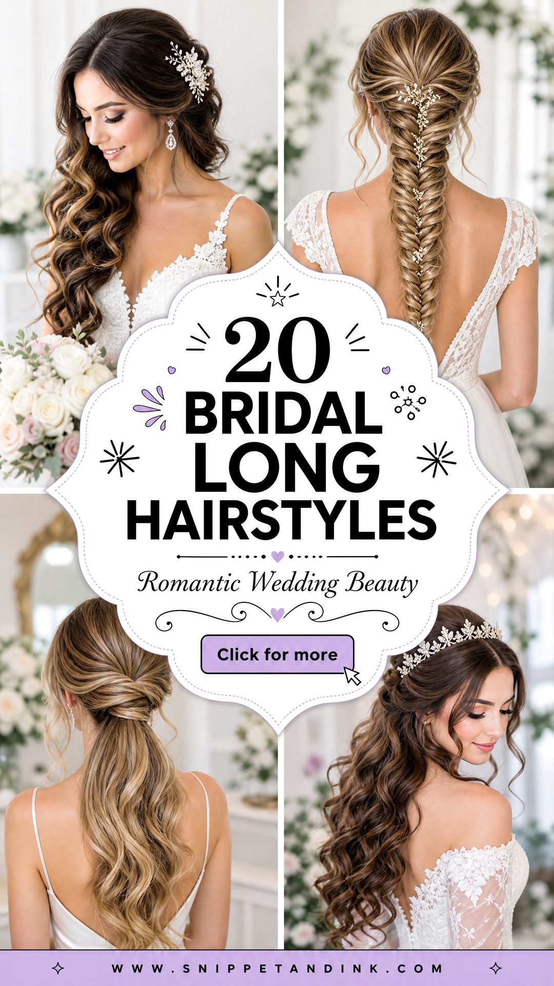 20 Bridal Long Hairstyles for Romantic Wedding Beauty - 20 Bridal Long Hairstyles for Romantic Wedding Beauty