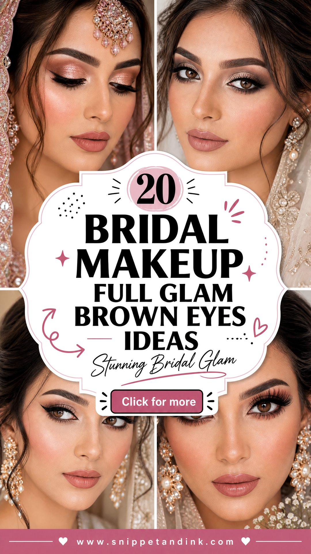 20 Bridal Makeup Full Glam Brown Eyes Stunning Ideas - 20 Bridal Makeup Full Glam Brown Eyes: Stunning Ideas