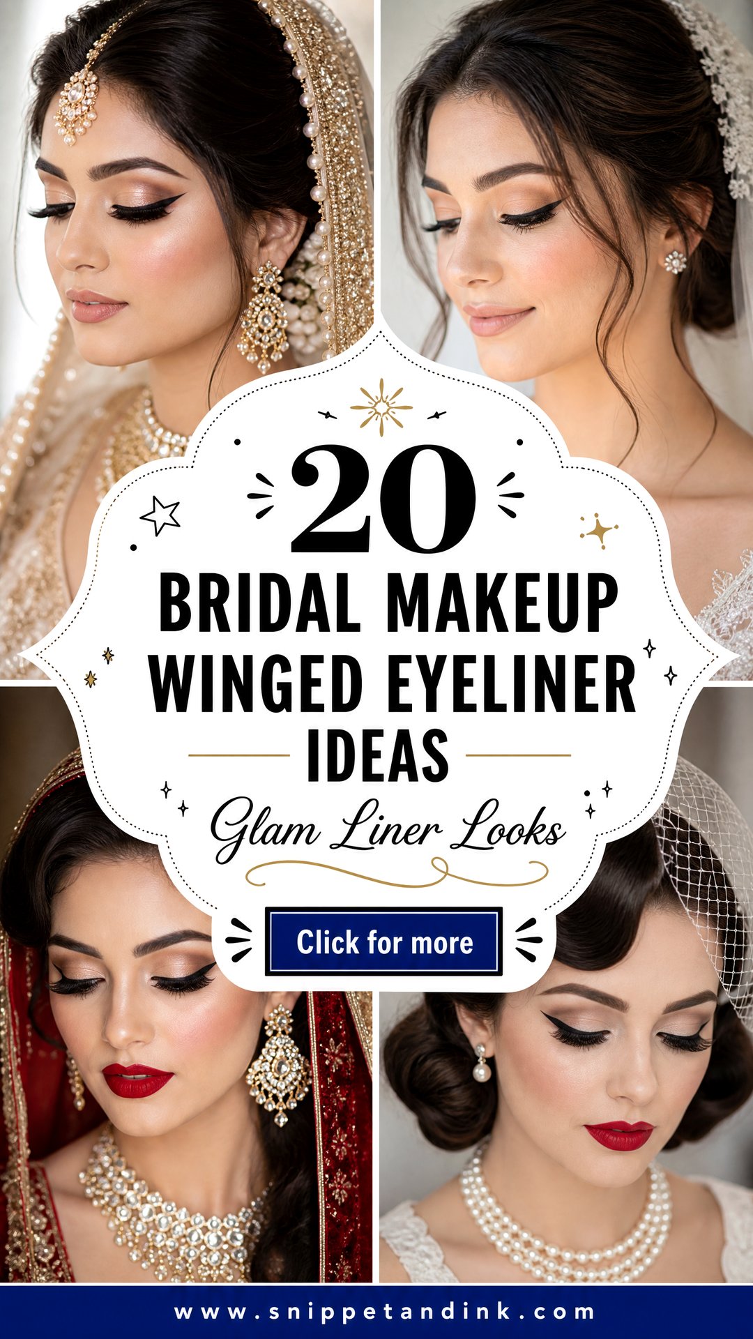 20 Bridal Makeup Winged Eyeliner Ideas for Glam Brides - 20 Bridal Makeup Winged Eyeliner Ideas for Glam Brides