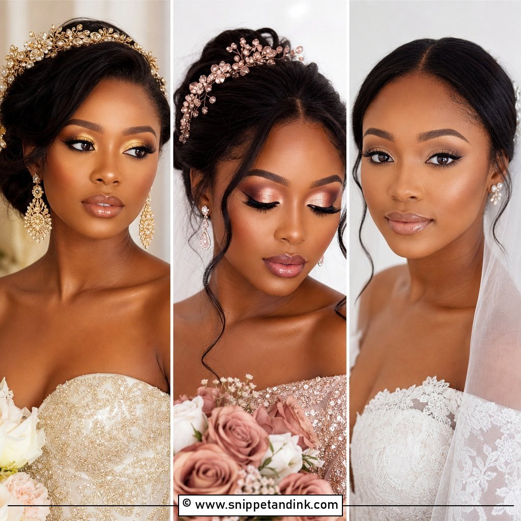 20 Bridal Makeup for Black Women Elegant Glow Ideas