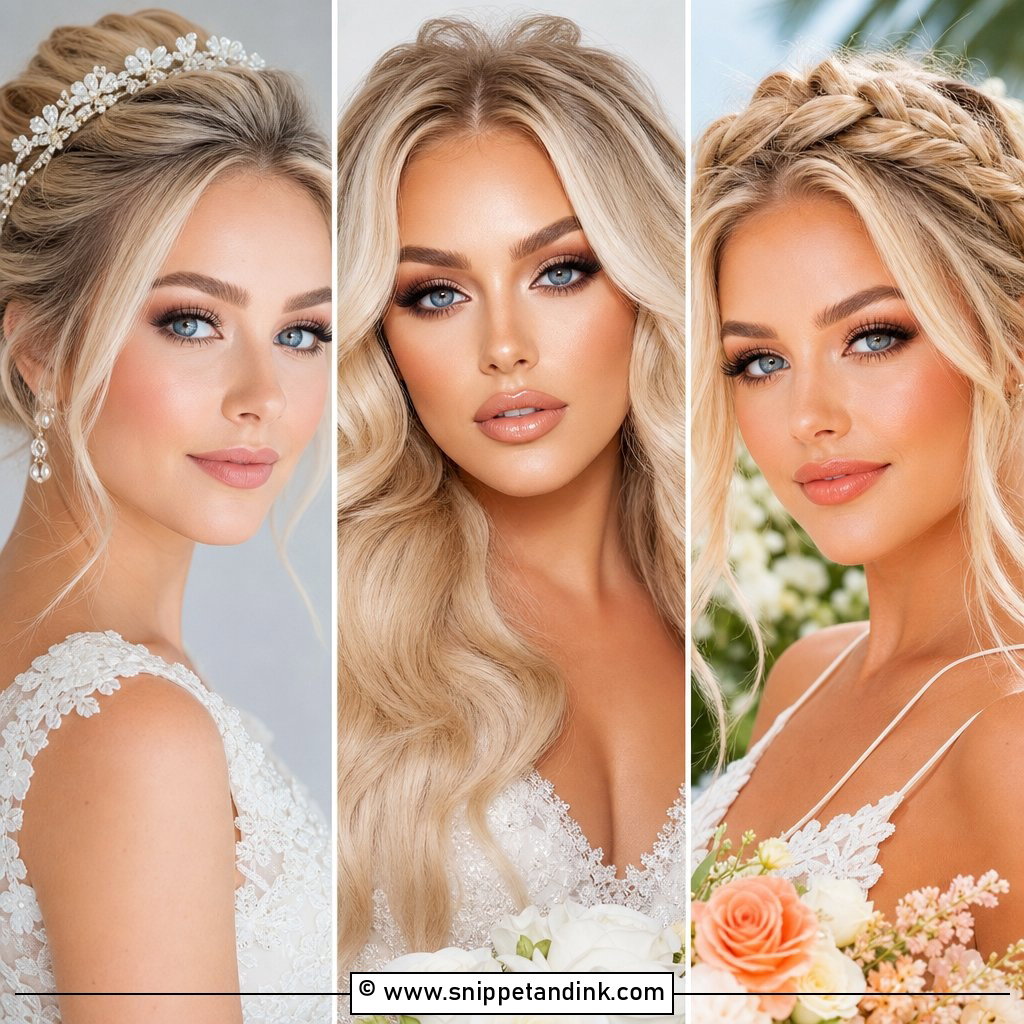 20 Bridal Makeup for Blondes Blue Eyes Dreamy Glam