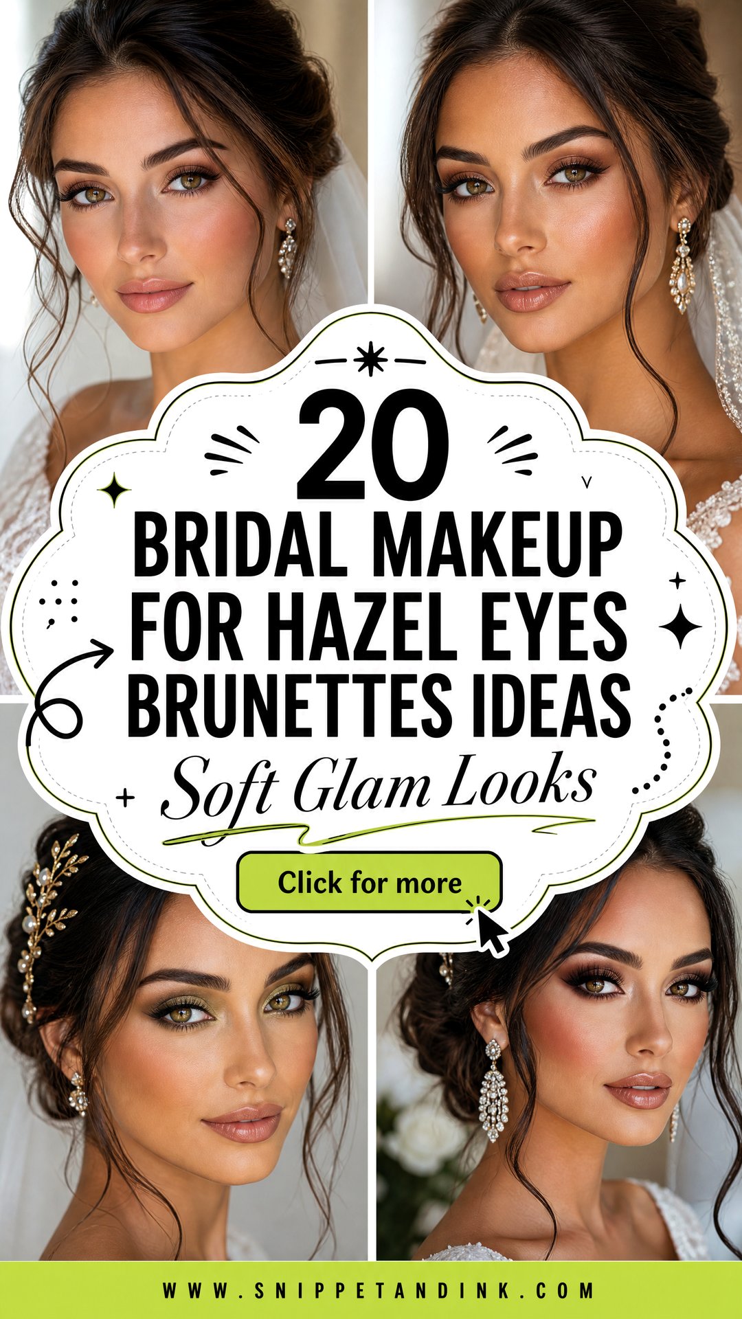 20 Bridal Makeup for Hazel Eyes Brunettes Soft Glam Looks - 20 Bridal Makeup for Hazel Eyes Brunettes: Soft Glam Looks