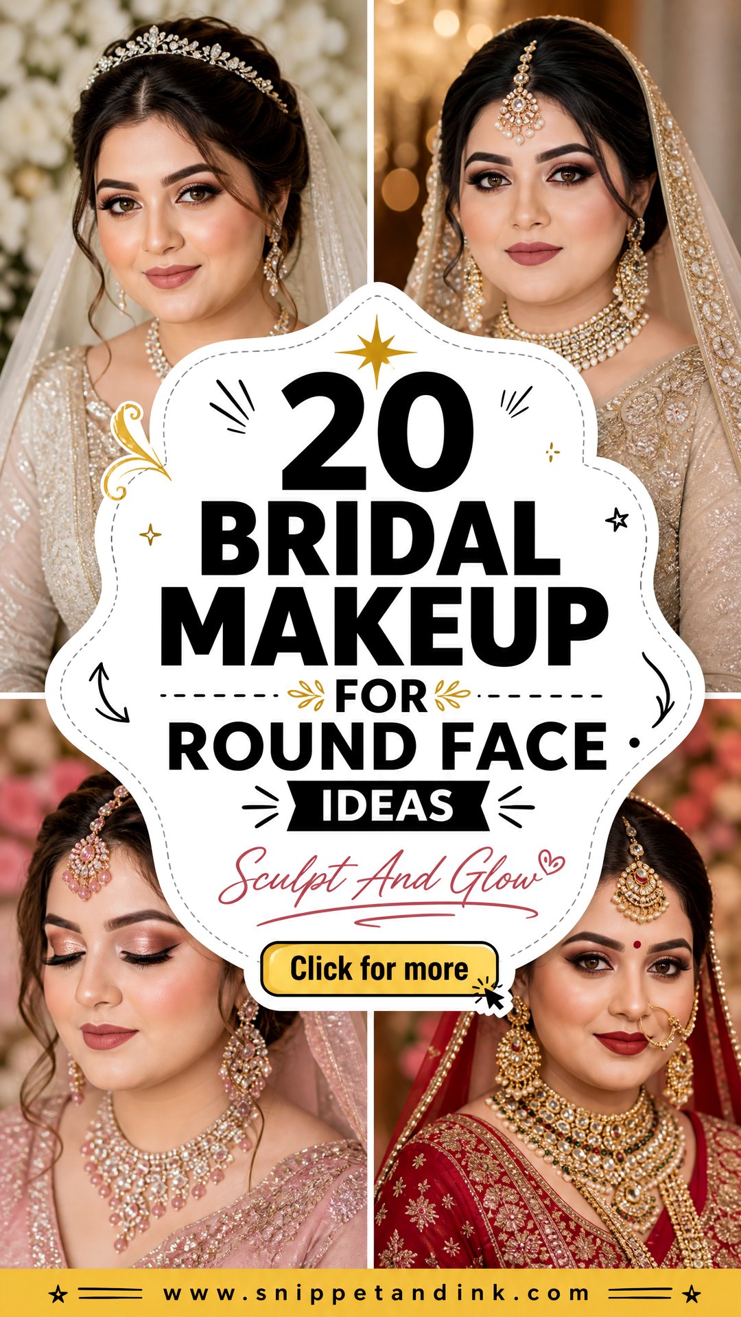 20 Bridal Makeup for Round Face Ideas to Sculpt and Glow - 20 Bridal Makeup for Round Face Ideas to Sculpt and Glow