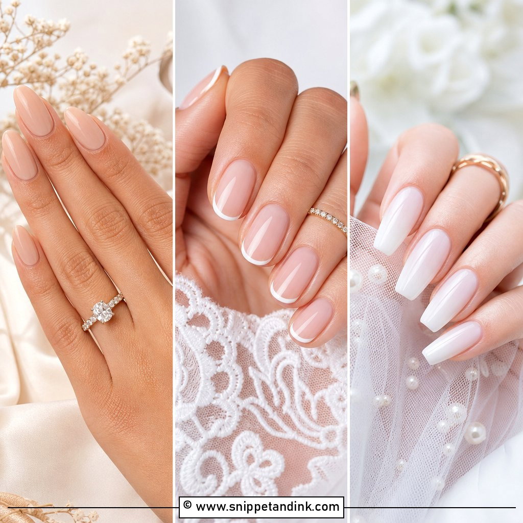 20 Bridal Manicure Wedding Nails Ideas for Elegant Brides
