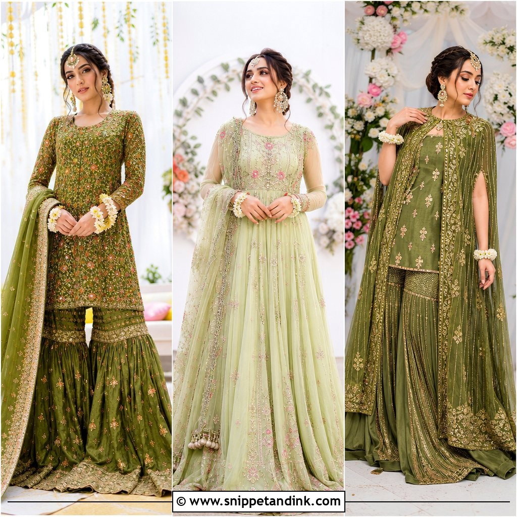 20 Bridal Mehendi Outfit Ideas for a Joyful Mehendi Celebration