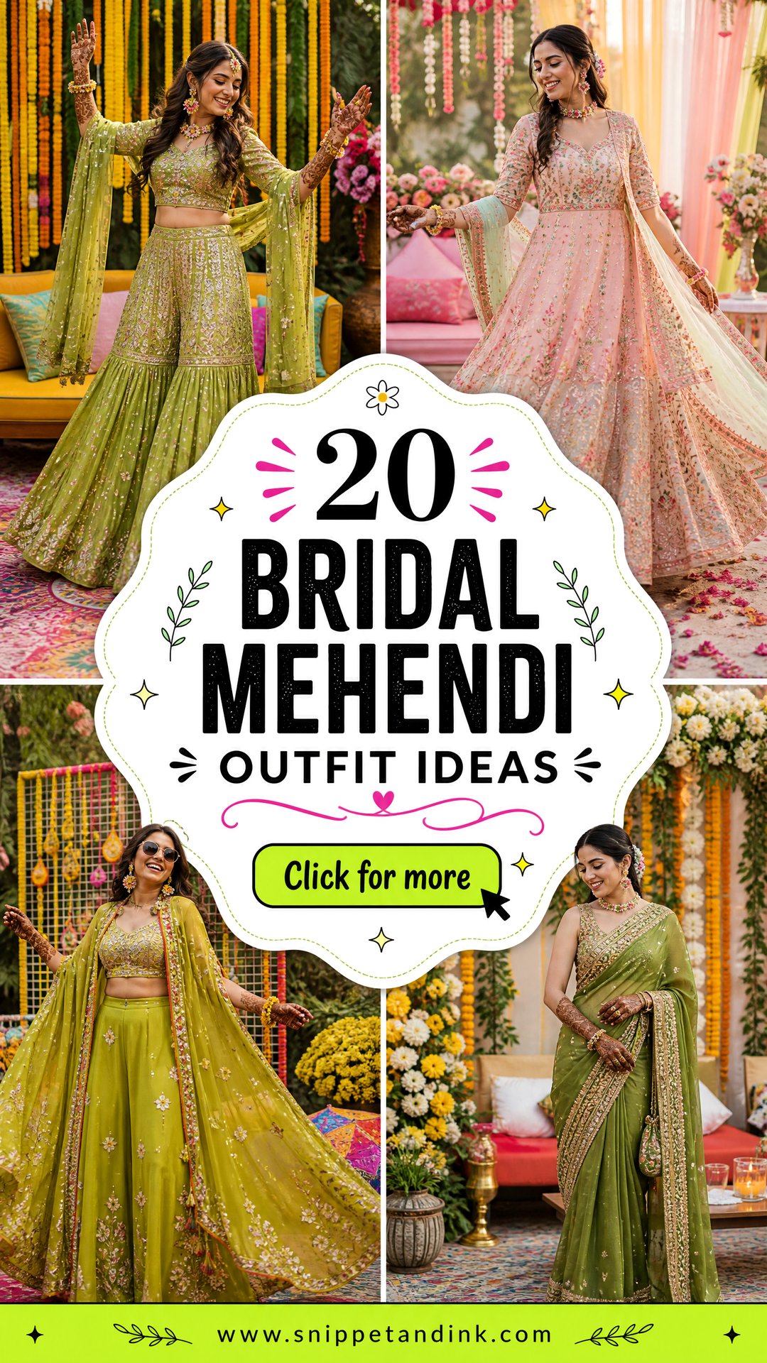 20 Bridal Mehendi Outfit Ideas for a Joyful Mehendi Celebration - 20 Bridal Mehendi Outfit Ideas for a Joyful Mehendi Celebration