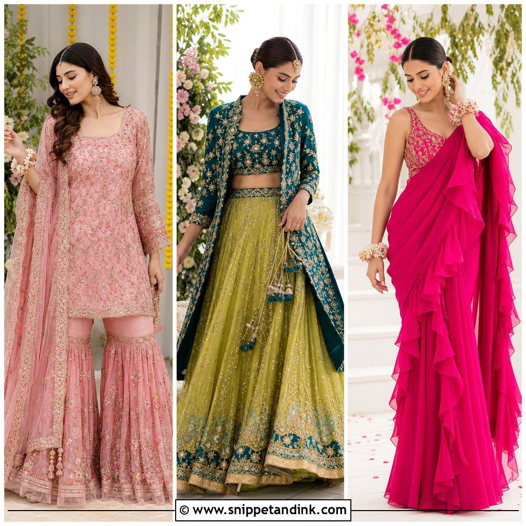 20 Bridal Mehendi Outfits: Vibrant Looks for Your Celebration