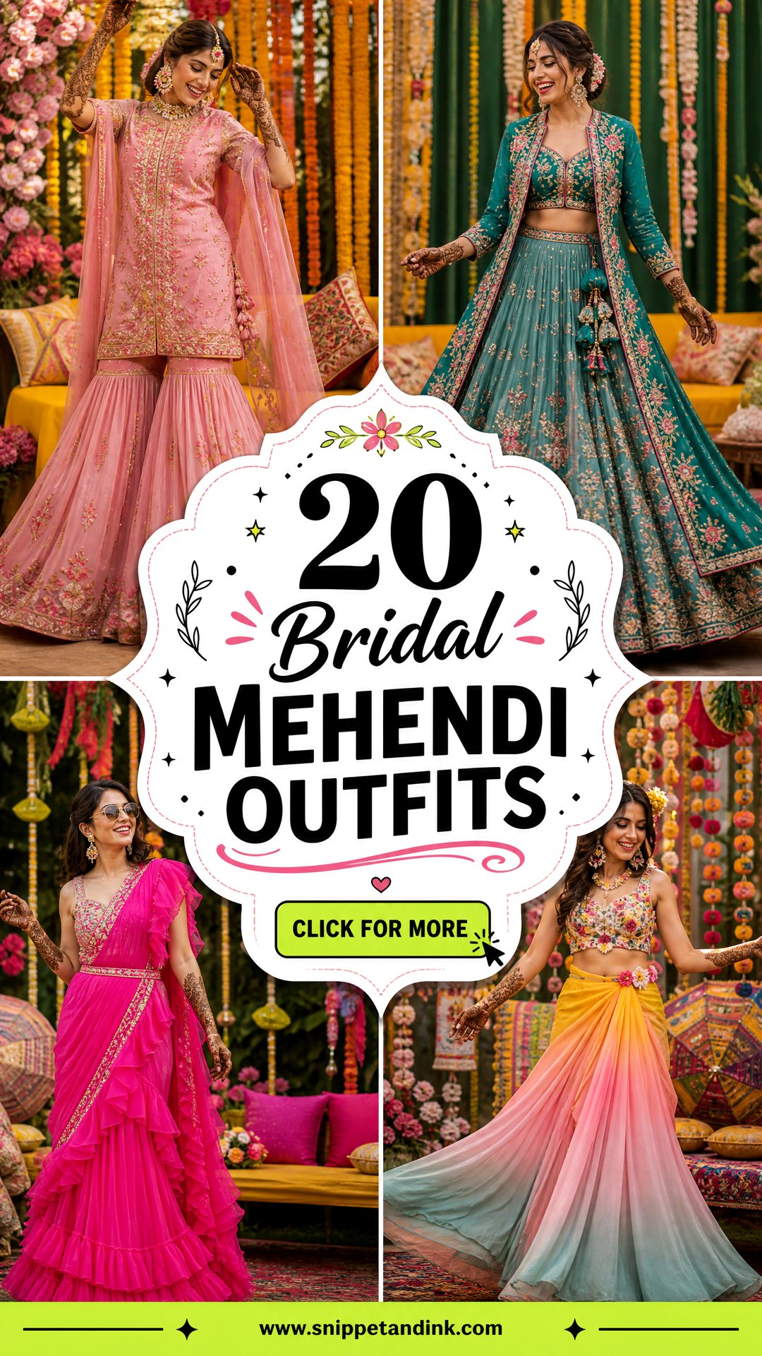 20 Bridal Mehendi Outfits Vibrant Looks for Your Celebration - 20 Bridal Mehendi Outfits: Vibrant Looks for Your Celebration
