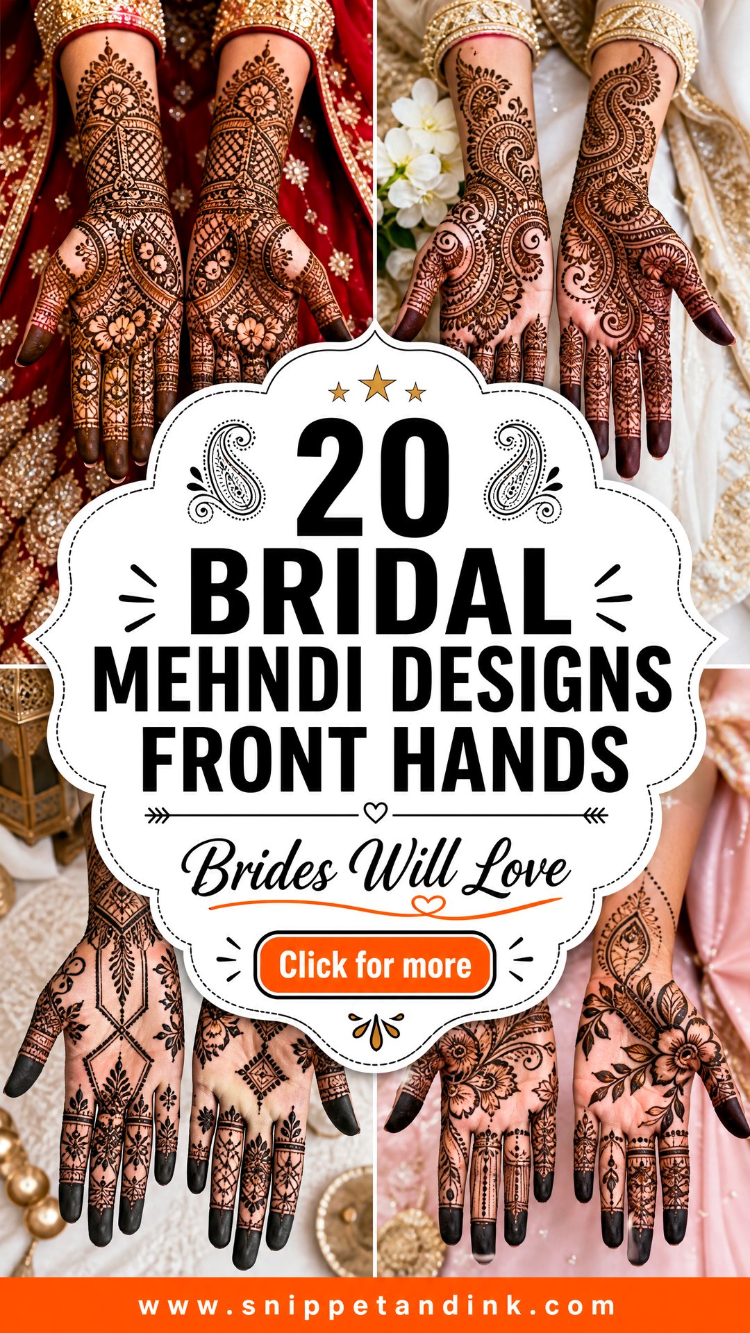 20 Bridal Mehndi Designs Front Hands Brides Will Love - 20 Bridal Mehndi Designs Front Hands Brides Will Love