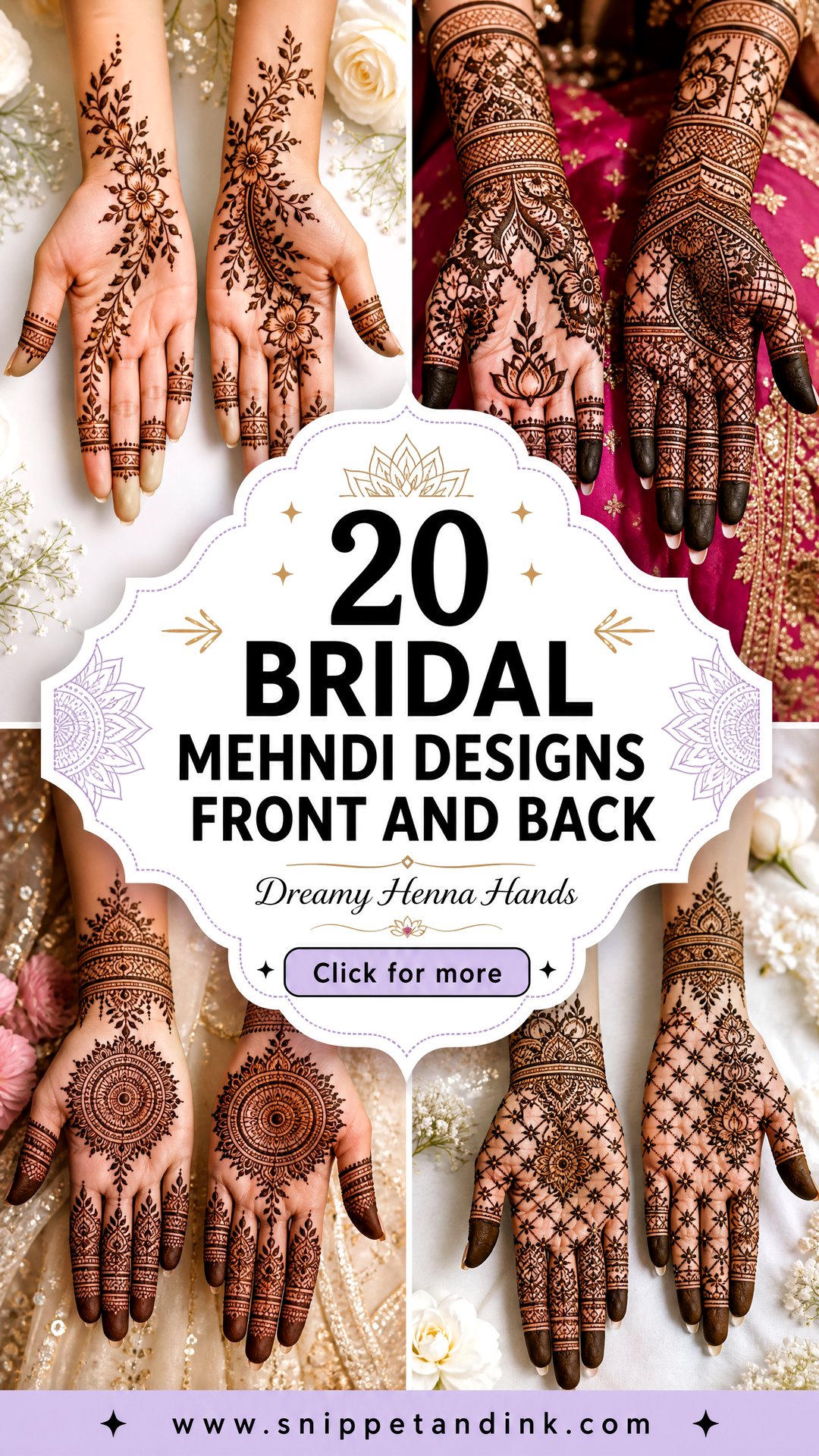 20 Bridal Mehndi Designs Front and Back for Dreamy Hands - 20 Bridal Mehndi Designs Front and Back for Dreamy Hands