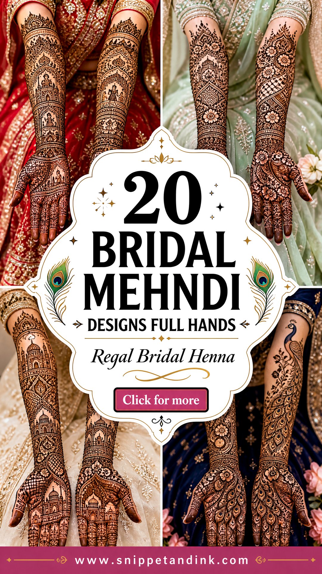 20 Bridal Mehndi Designs Full Hands for Regal Brides - 20 Bridal Mehndi Designs Full Hands for Regal Brides