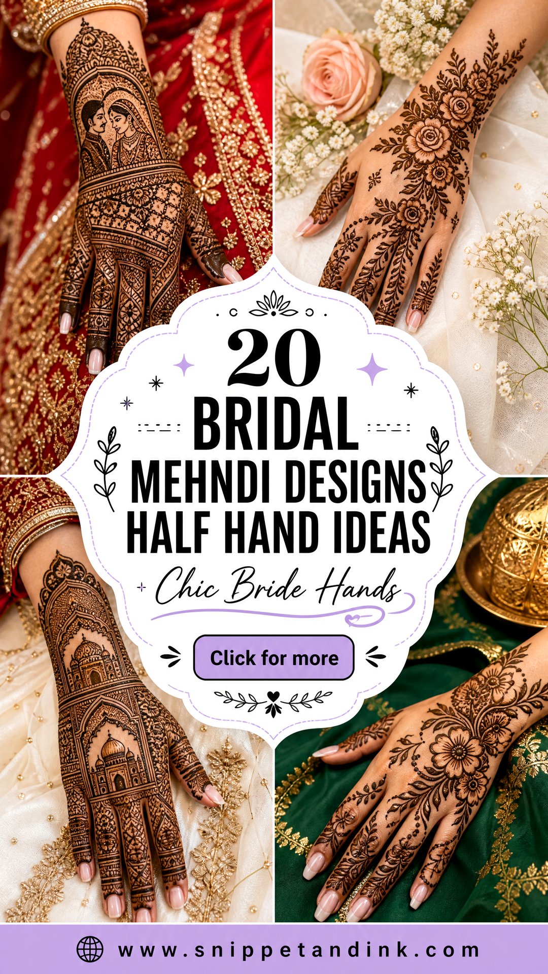 20 Bridal Mehndi Designs Half Hand Ideas for Chic Brides - 20 Bridal Mehndi Designs Half Hand Ideas for Chic Brides